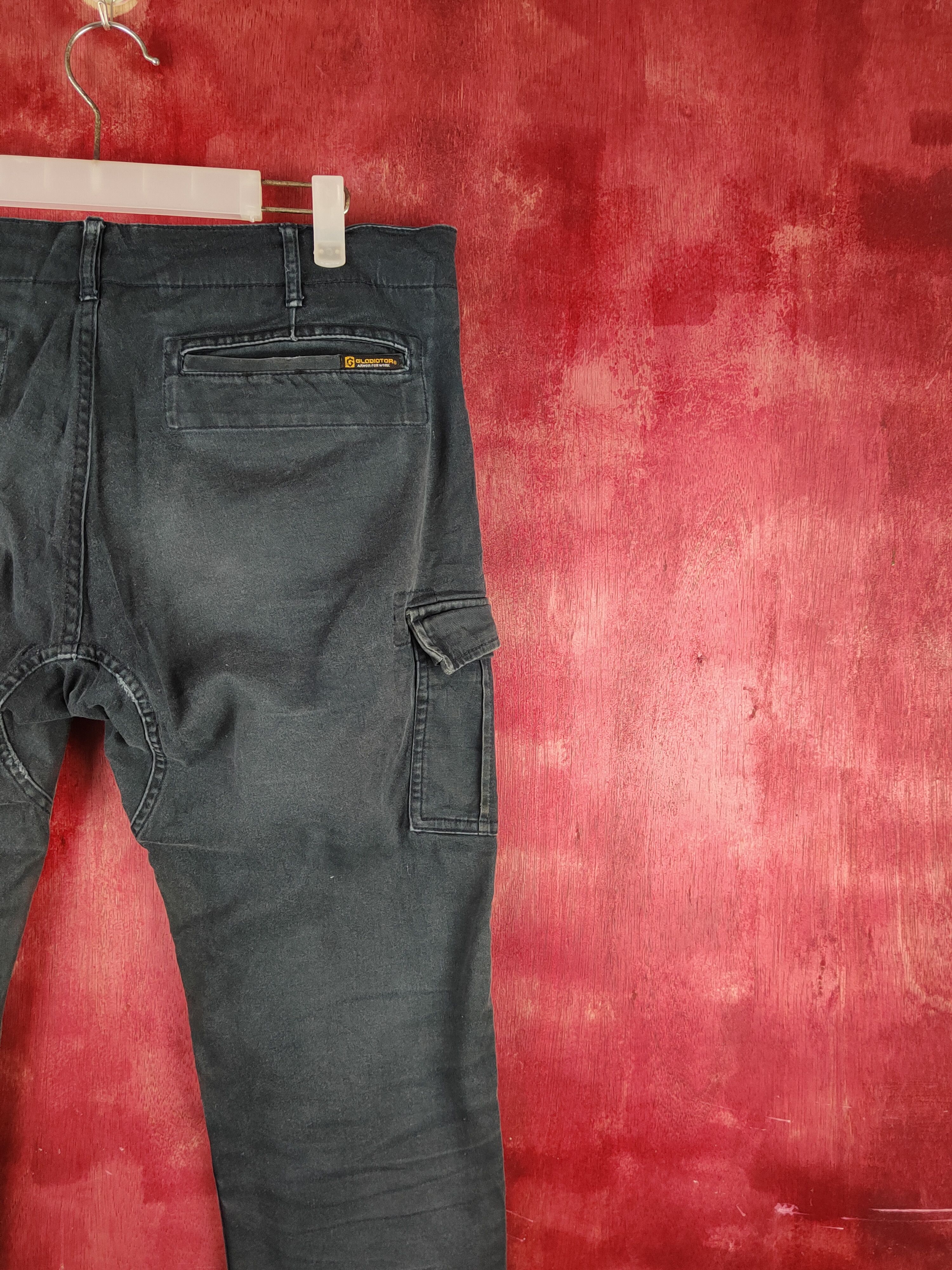 Japanese Brand Gladiator Blue Faded Multipocket Tactical Cargo Pants #S1452 Size US 35 - 11 Thumbnail