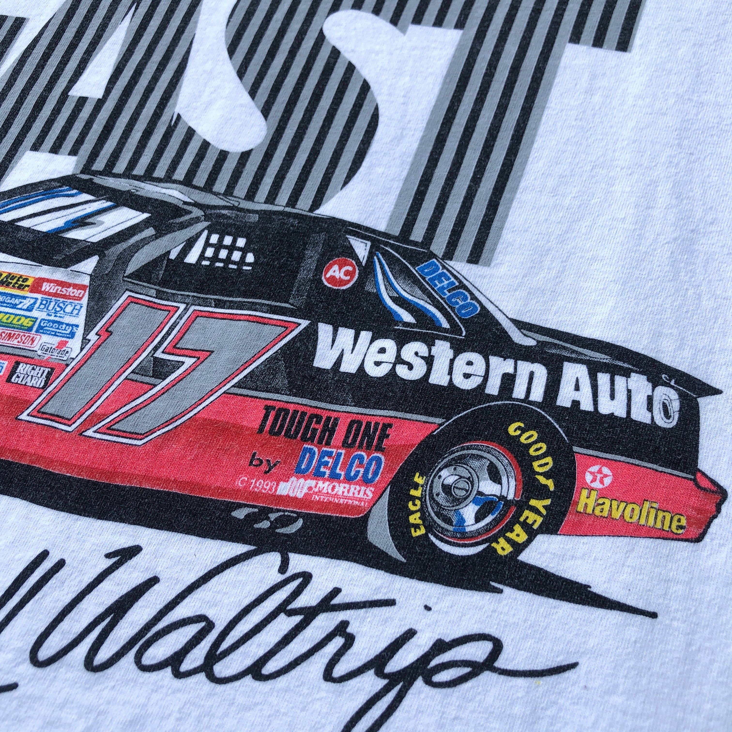NASCAR Darrell Waltrip NASCAR white cotton t-shirt Size US XL / EU 56 / 4 - 5 Thumbnail