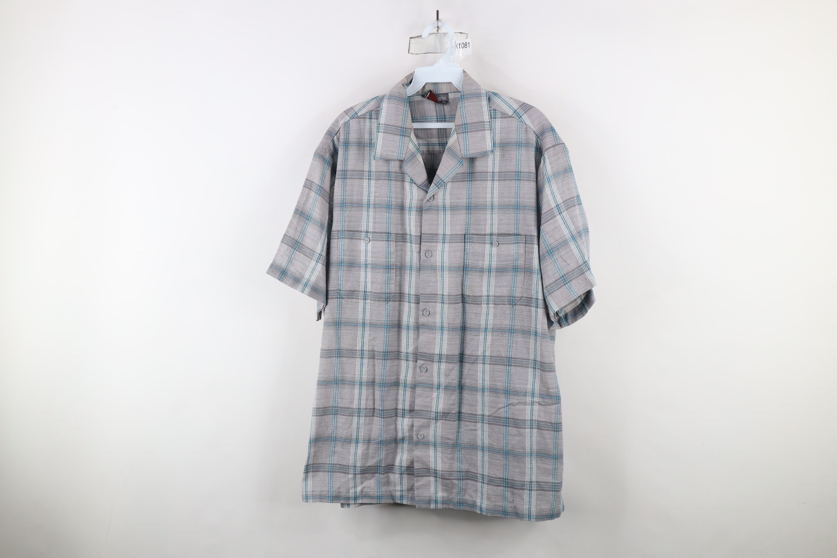 Vintage Vintage 70s Streetwear Lightweight Weave Camp Button Shirt Size US XL / EU 56 / 4 - 1 Thumbnail
