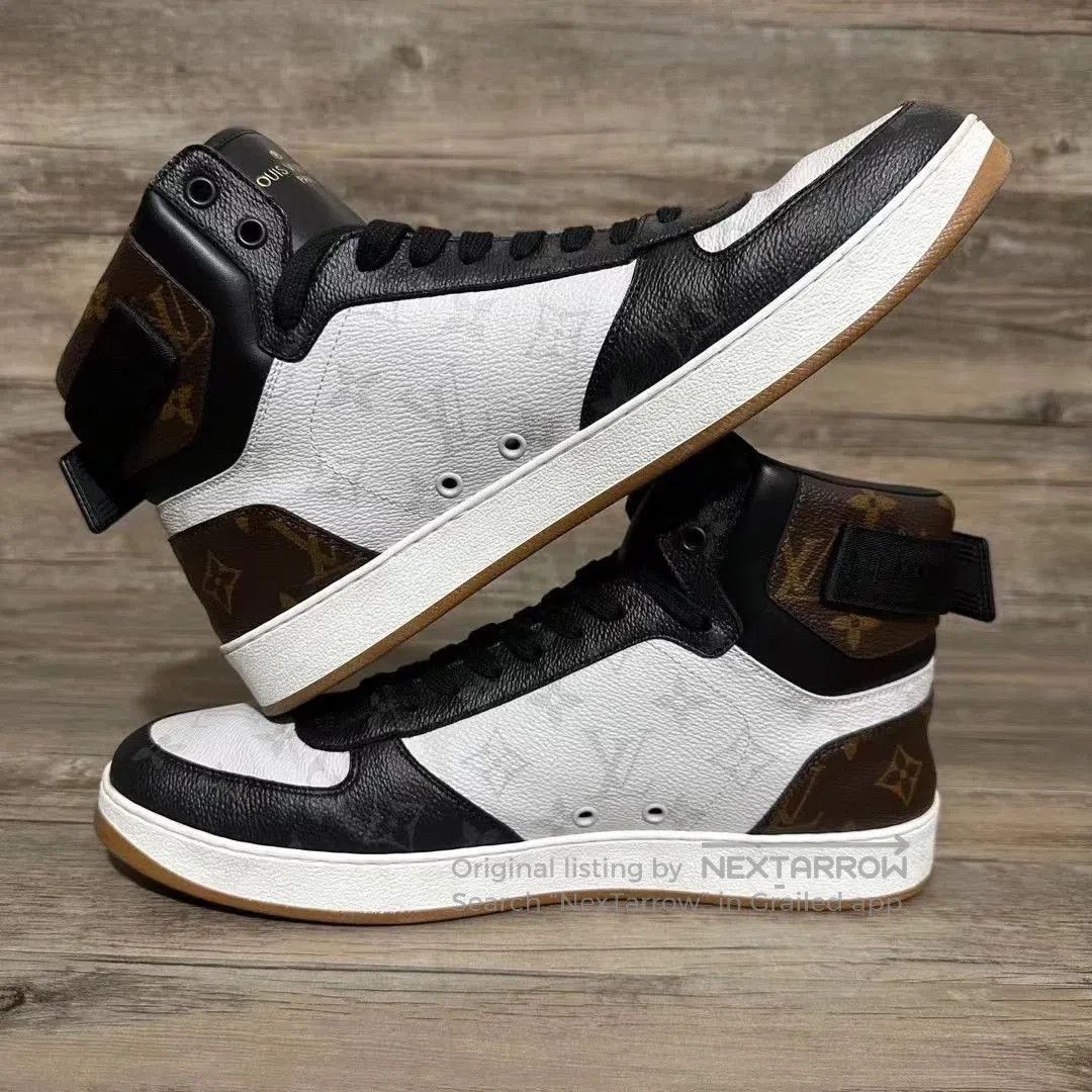Louis Vuitton Black and White High-Top Sneakers. Size US 10 / EU 43 - 5 Thumbnail
