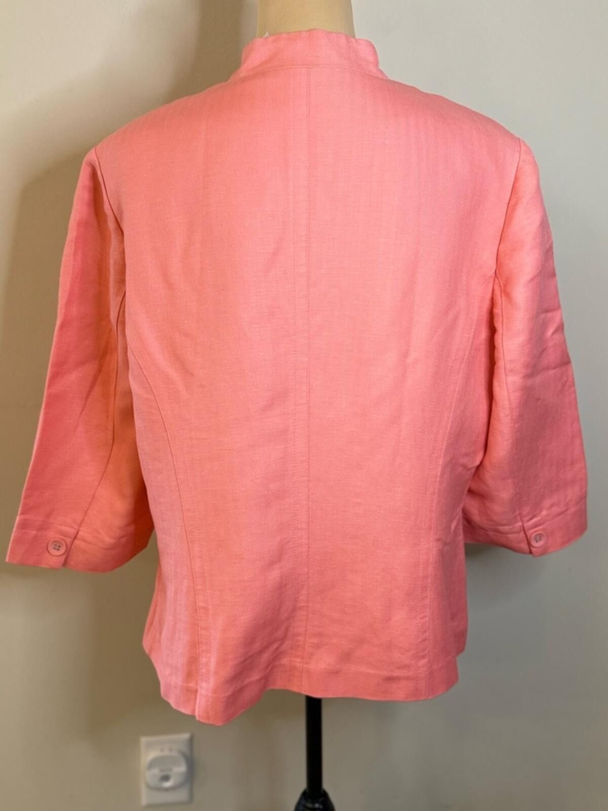 Other Emma James blazer jacket peachy pink lightly textured SZ 16 Size XXL / US 16-18 / IT 52-54 - 4 Thumbnail