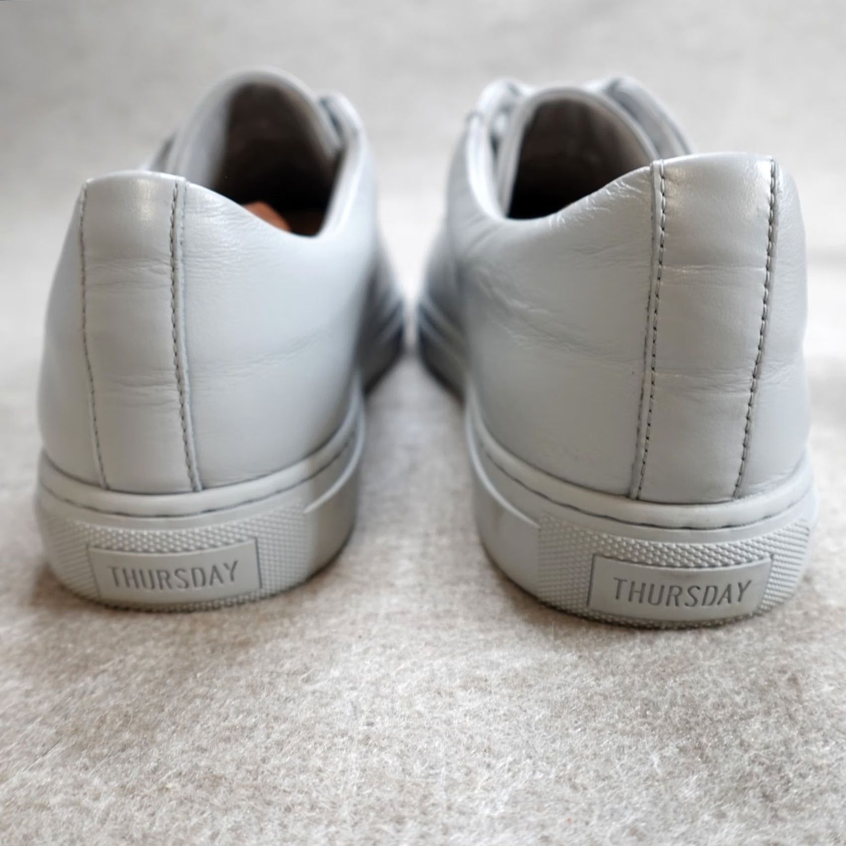 Vintage Thursday Everyday Sneaker Mens 11.5 Gray Solid Leather Size US 12 / EU 45 - 5 Thumbnail