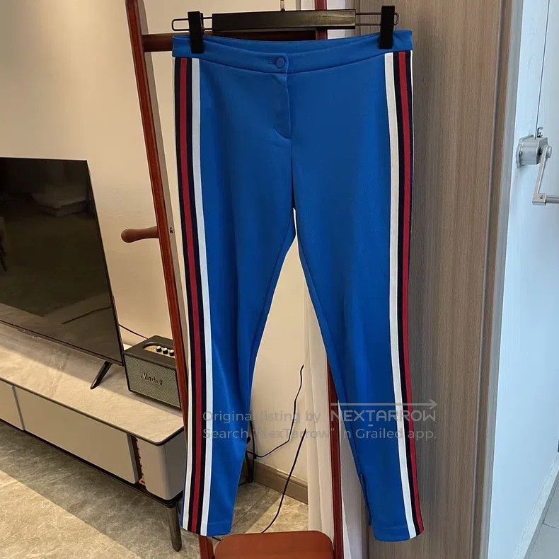 Gucci Gucci SizeS Black side striped casual trousers Size 42" / US 20 - 1 Thumbnail