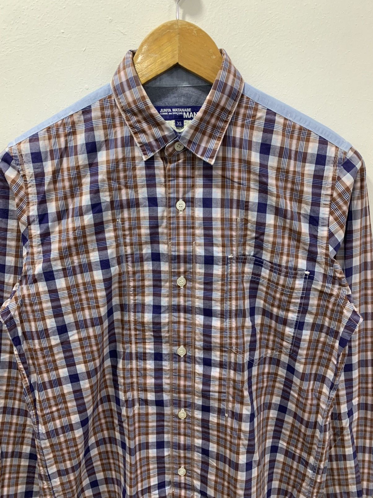 Junya Watanabe JUNYA WATANABE MAN COMME des GARÇONS CHECK PATTERNED SHIRT Size US XS / EU 42 / 0 - 2 Thumbnail