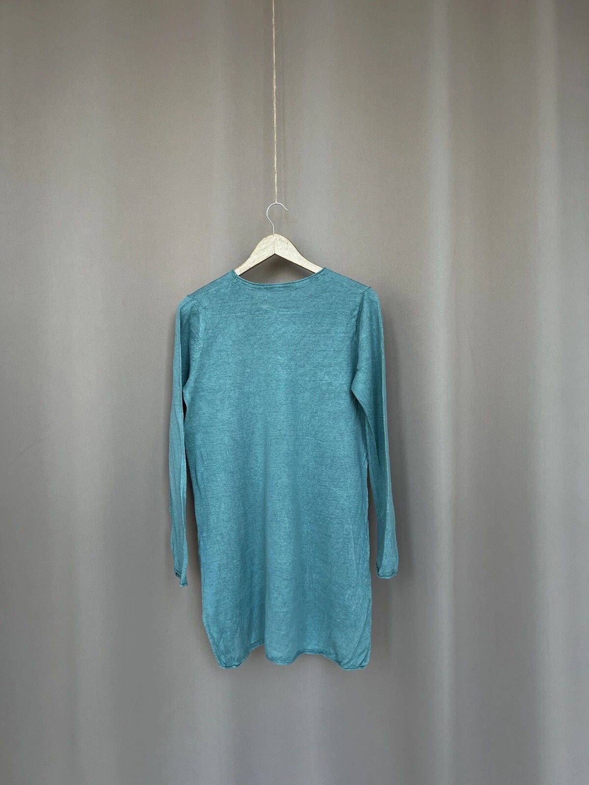 Gudrun Sjoden Gudrun Sjoden Linen Long Sweater Womens Size L Turquoise Size L / US 10 / IT 46 - 6 Thumbnail
