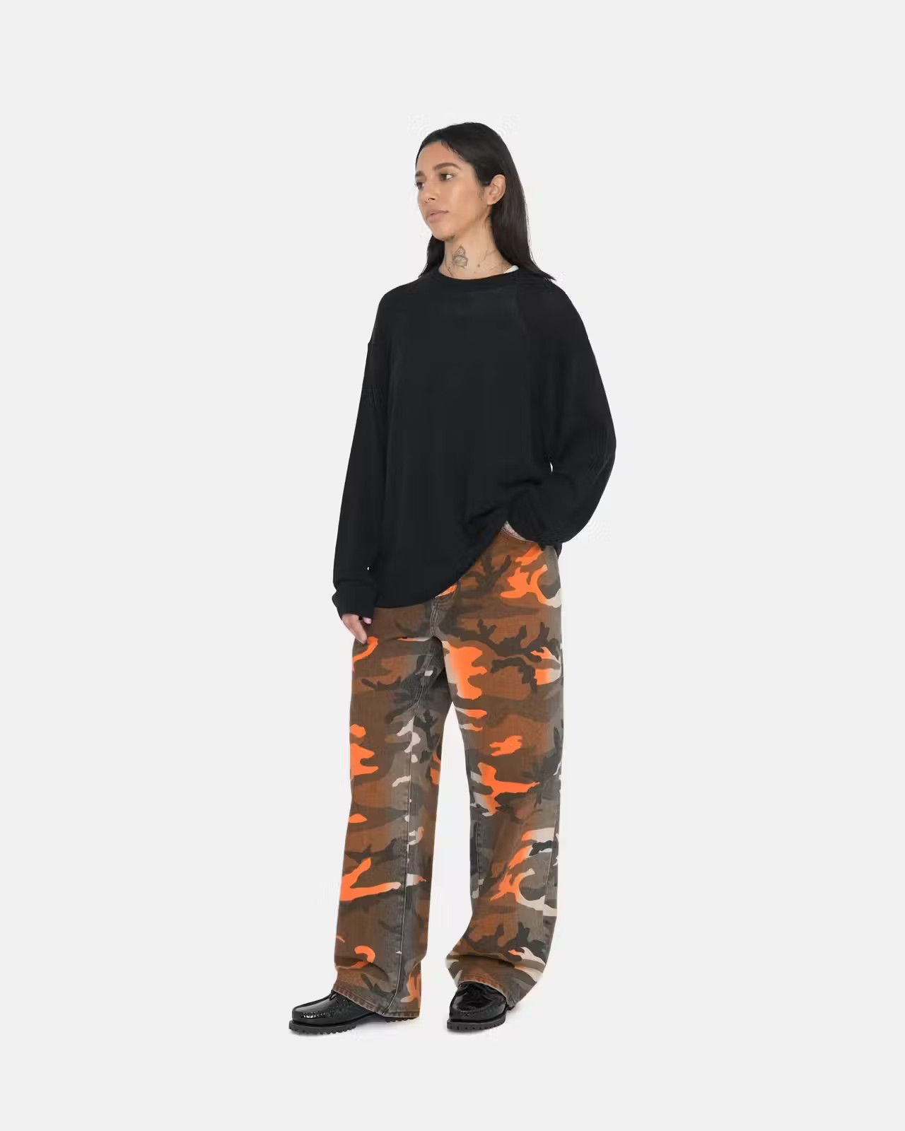 Stussy Spray Dye Big Ol' Jeans 'Orange Camo' Size US 28 / EU 44 - 4 Thumbnail