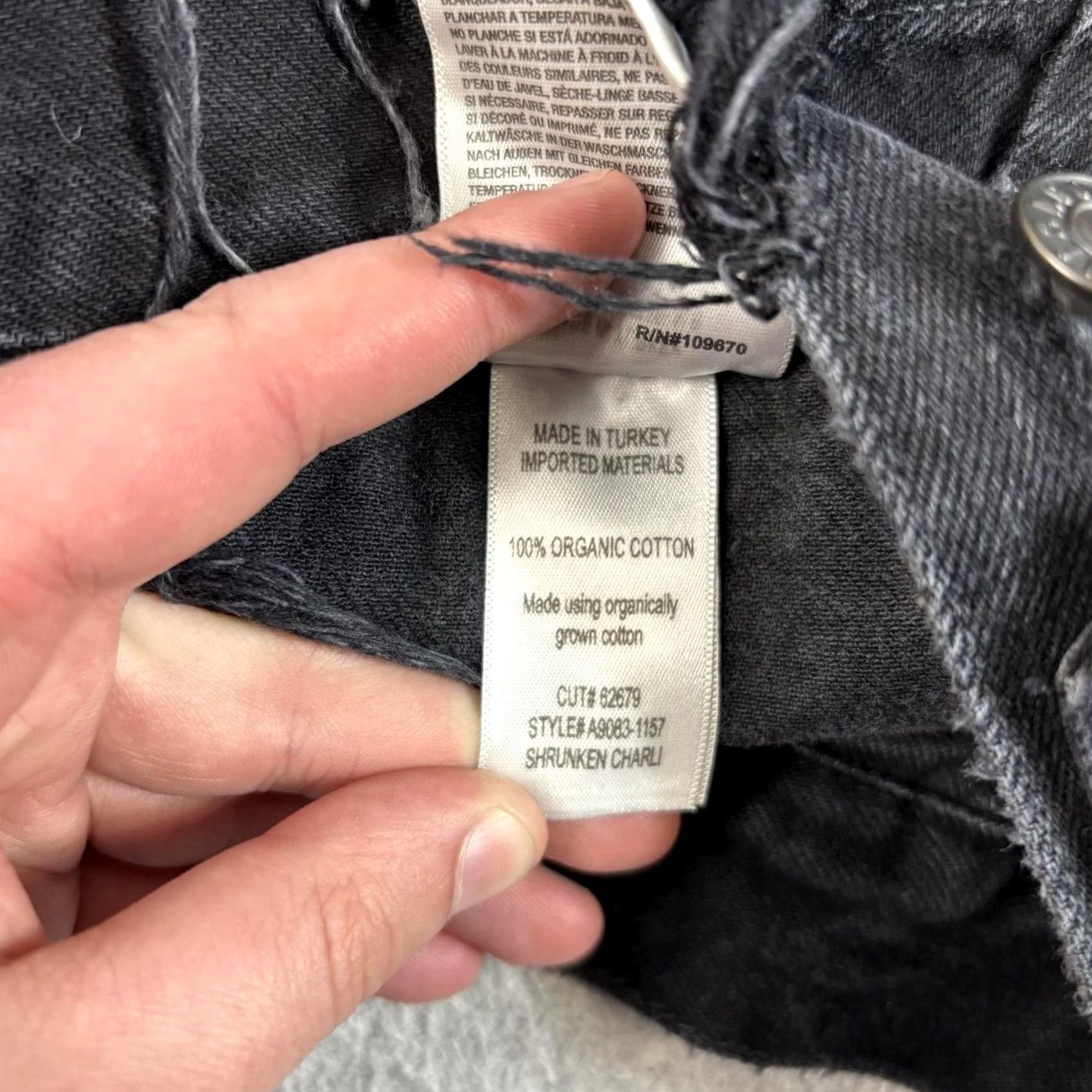 Agolde AGOLDE Denim Jacket Women Small Black Shrunk(en) Charlie Distressed 90s Bohemian Organic Size S / US 4 / IT 40 - 4 Thumbnail