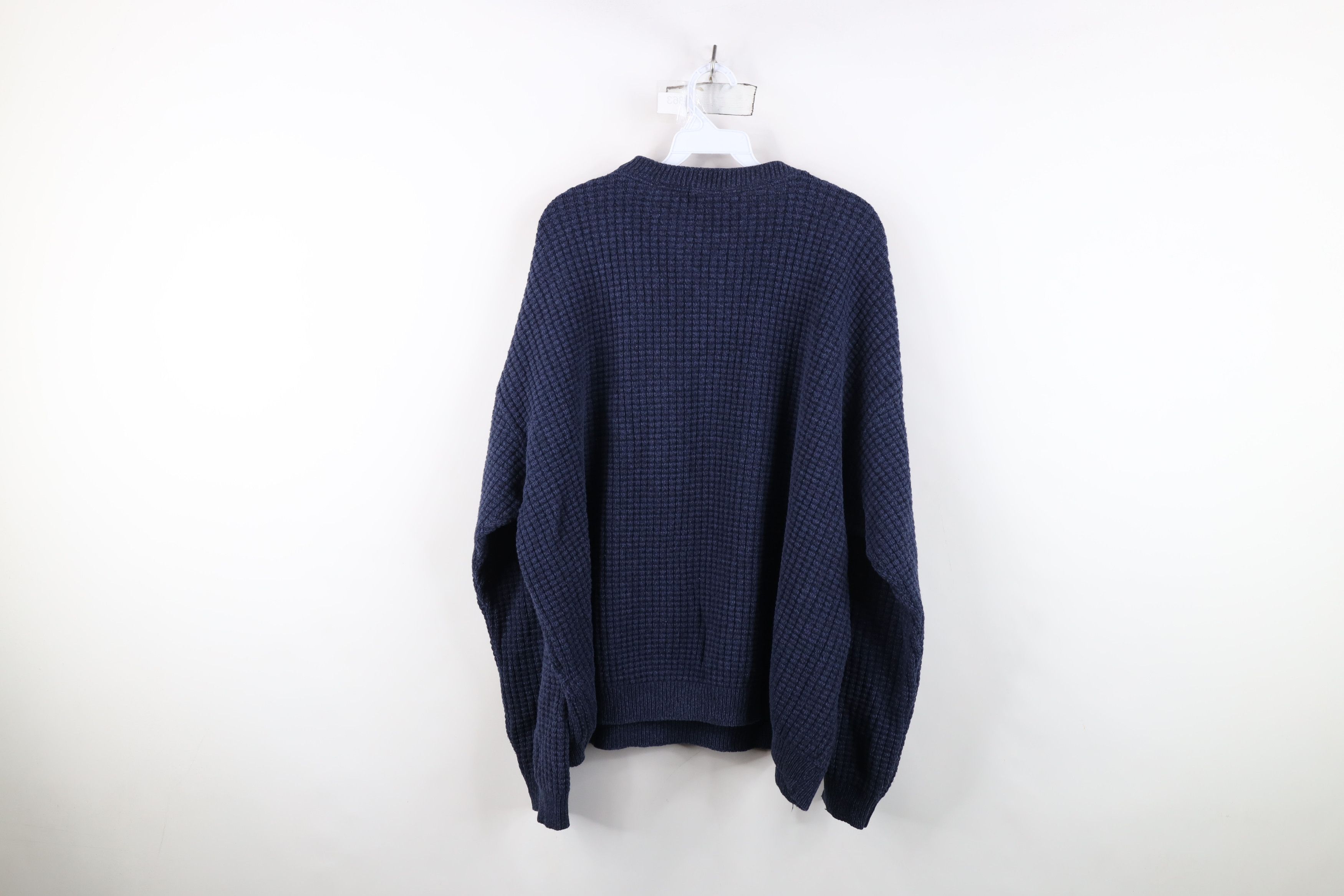 Vintage Vintage 90s Streetwear Thermal Waffle Knit Henley Sweater Size US XXL / EU 58 / 5 - 10 Thumbnail
