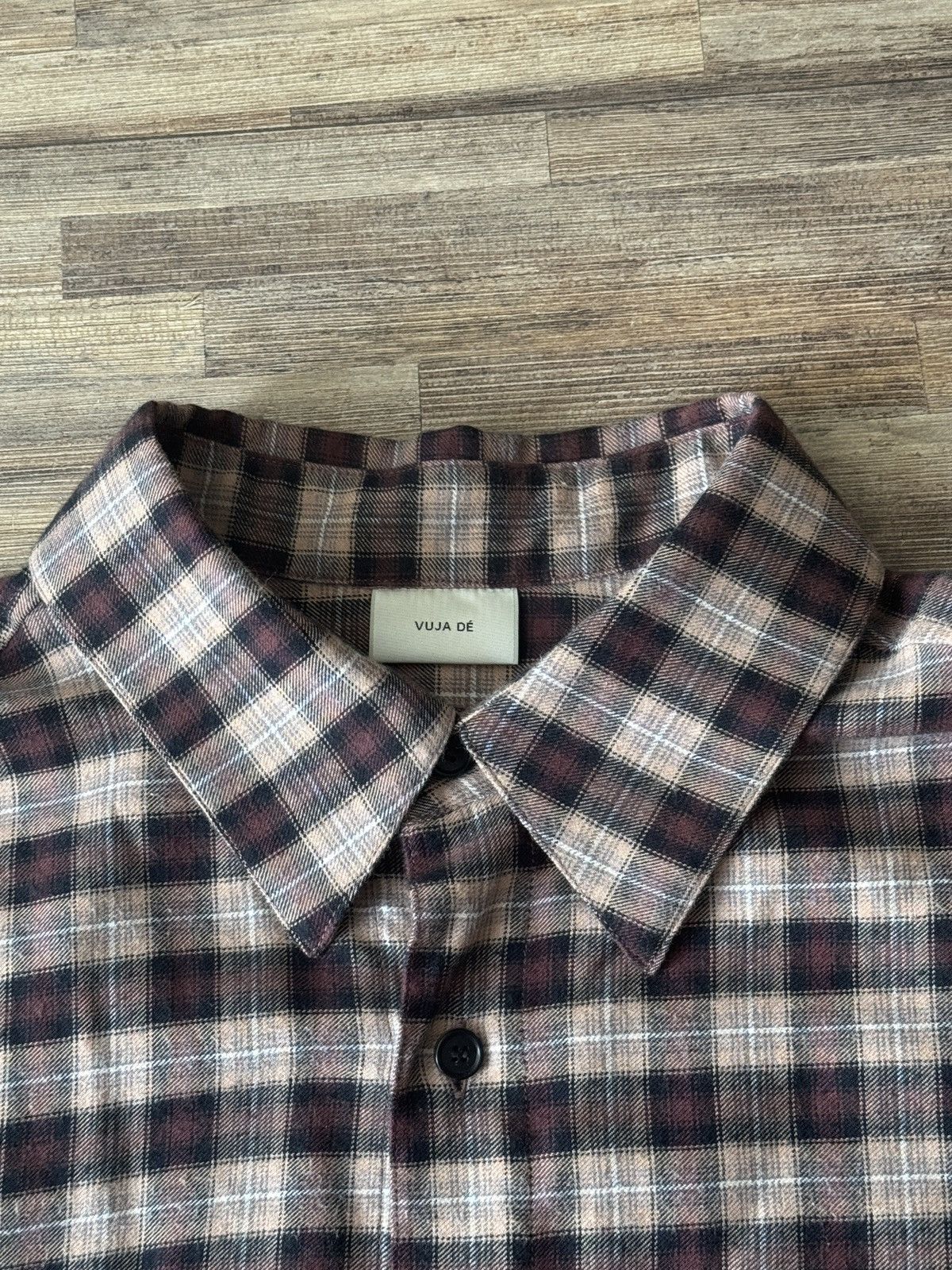 vuja de ross cashmere check flannel