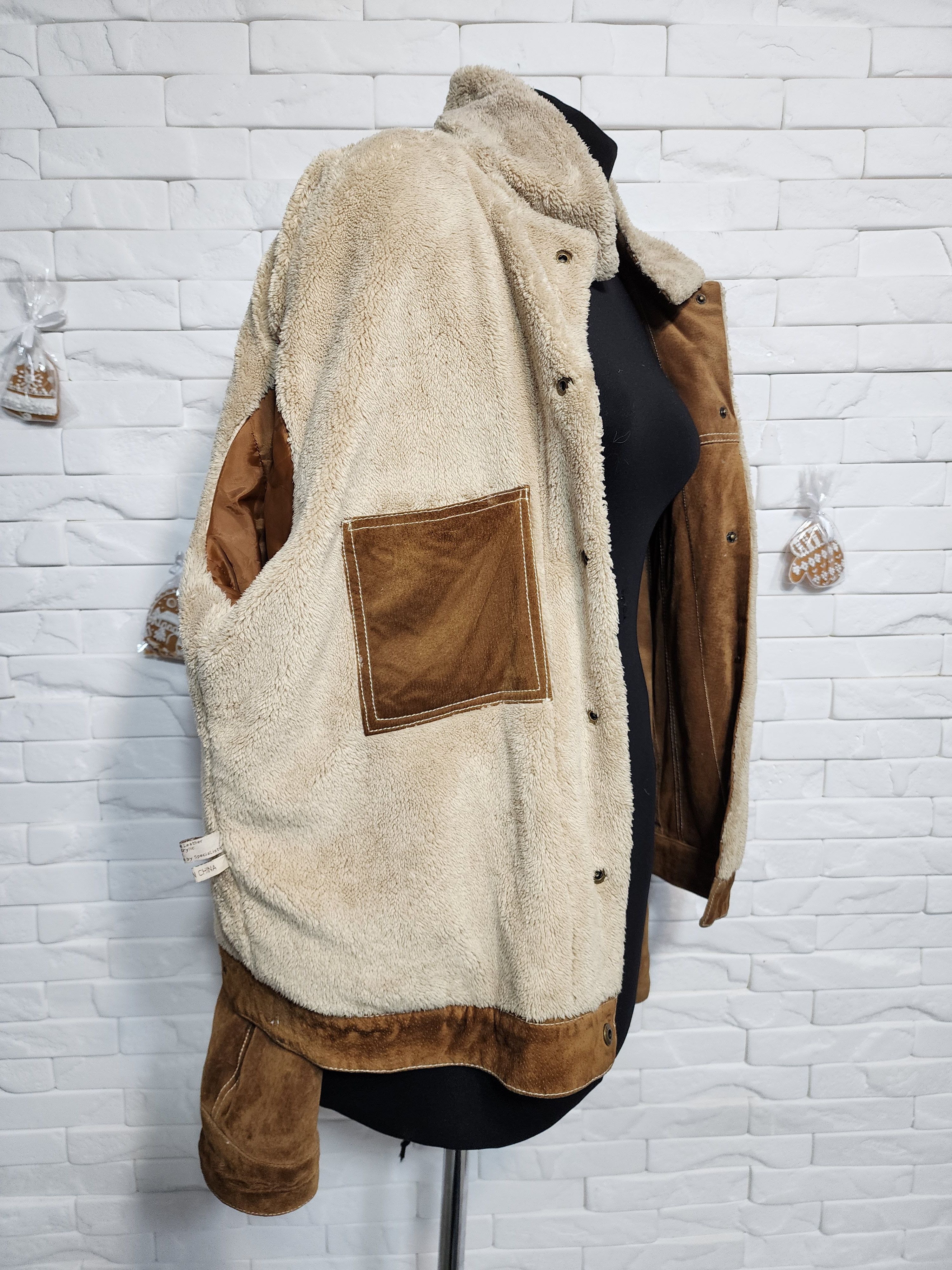 Other Men's Suede Denim Style Jacket: Faux Fur Insulation, Size US L / EU 52-54 / 3 - 11 Thumbnail