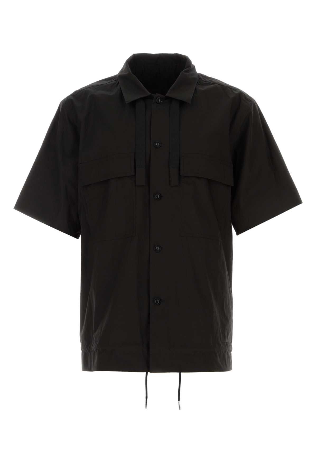 Sacai Black Poplin Oversize Shirt Size US M / EU 48-50 / 2 - 1 Thumbnail