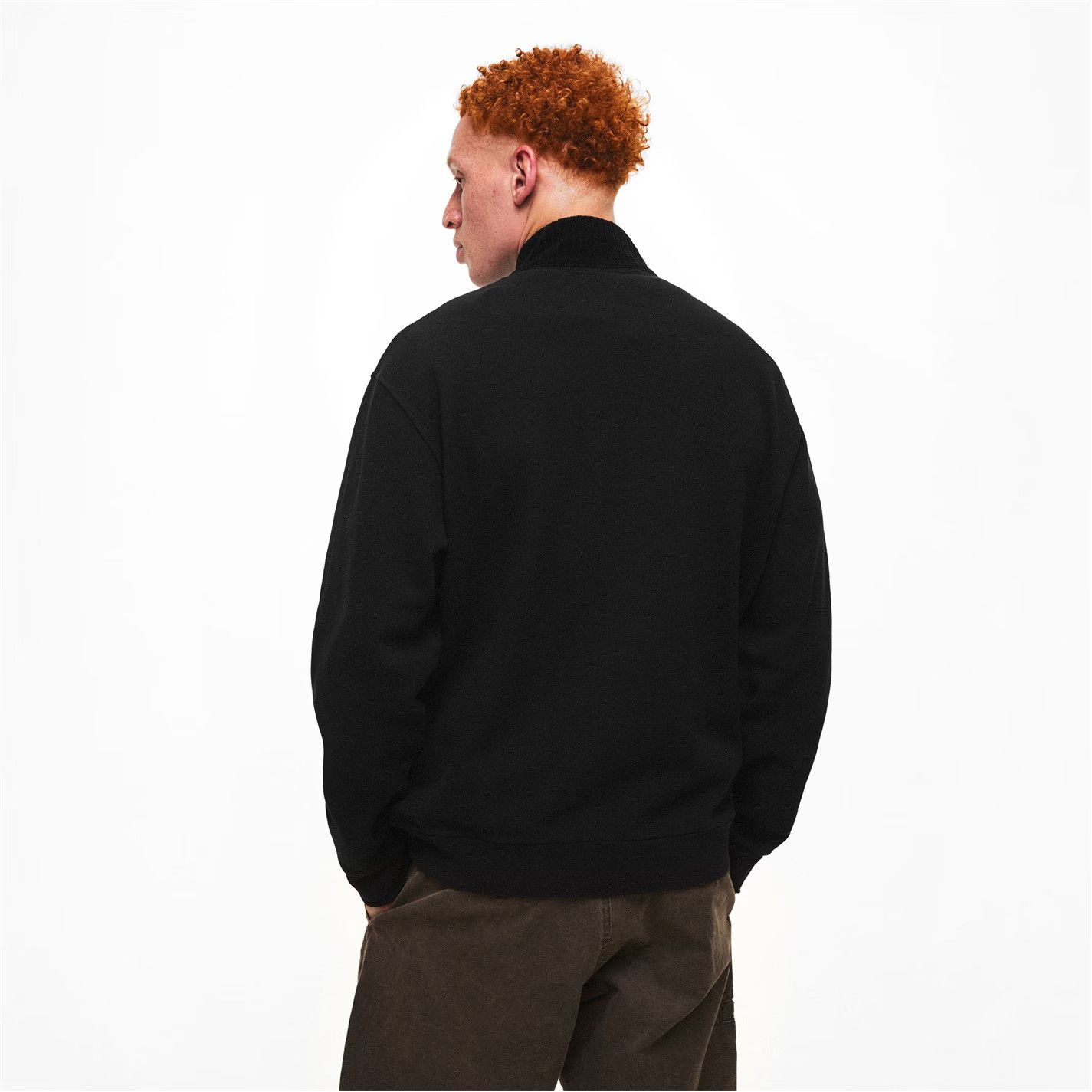 C.P. Company o1g2r1mq0426 Polo Collar Sweatshirt in Black Size US XXL / EU 58 / 5 - 4 Thumbnail