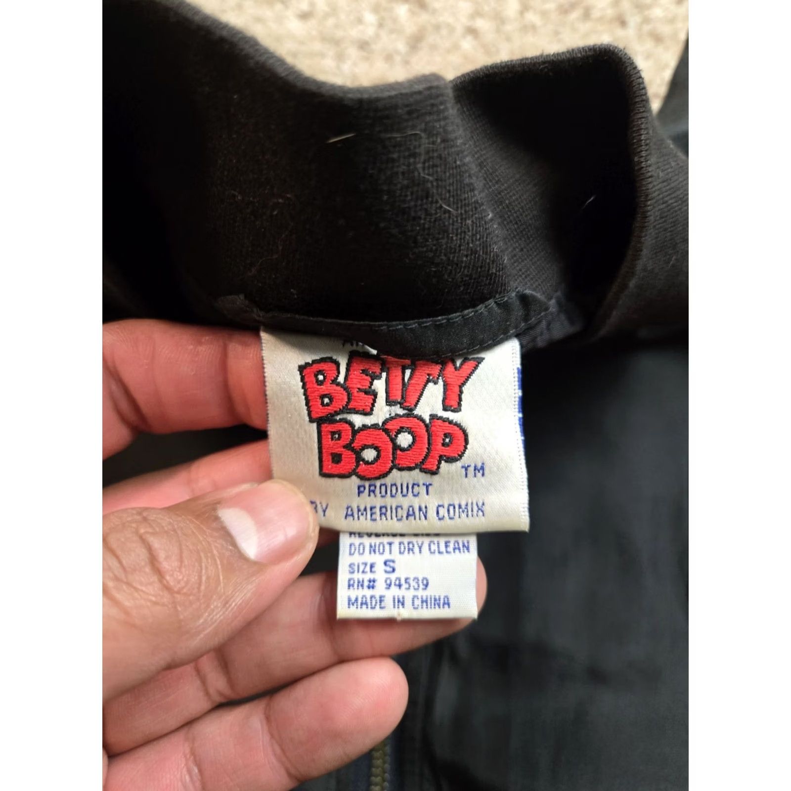 Vintage VINTAGE Betty Boop Bomber Jacket Womens Silk Black Small 90s Size M / US 6-8 / IT 42-44 - 6 Thumbnail