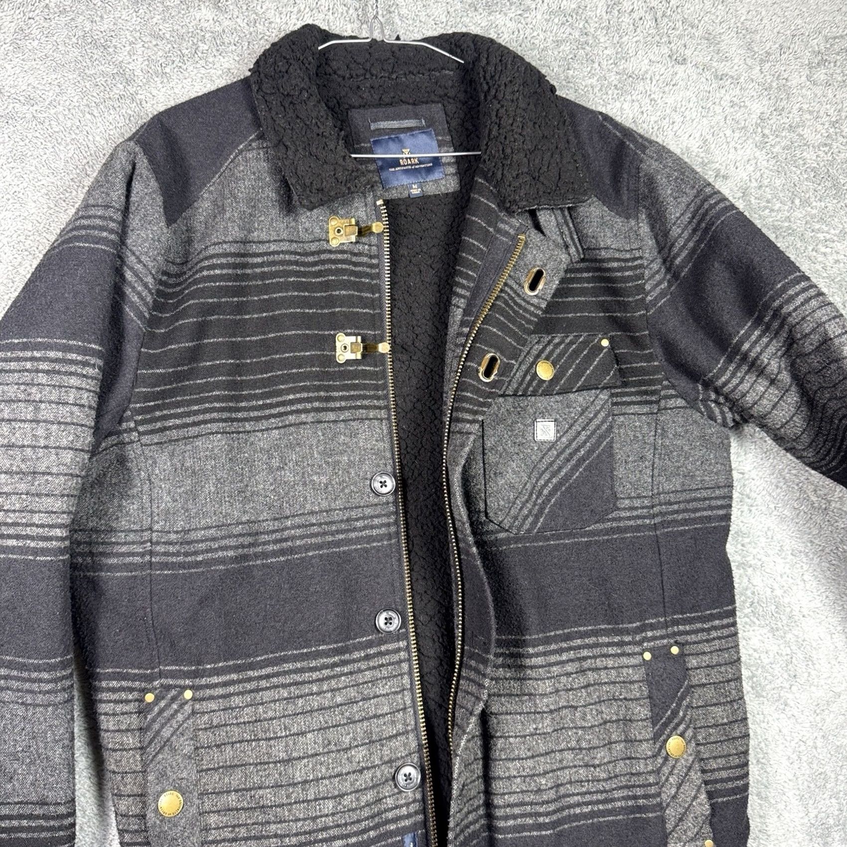 Roark VINTAGE Roark Axeman Jacket Men M Sherpa Wool Lined Utility Field Chore Outdoor Coat Size US M / EU 48-50 / 2 - 6 Thumbnail