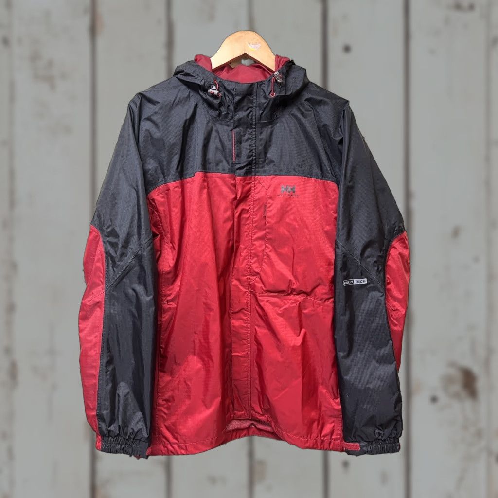 Helly Hansen Helly Hansen Jacket Mens Hooded Rain Coat Helly Tech Performance L Red Nylon Zip Storm VG Size US L / EU 52-54 / 3 - 1 Thumbnail
