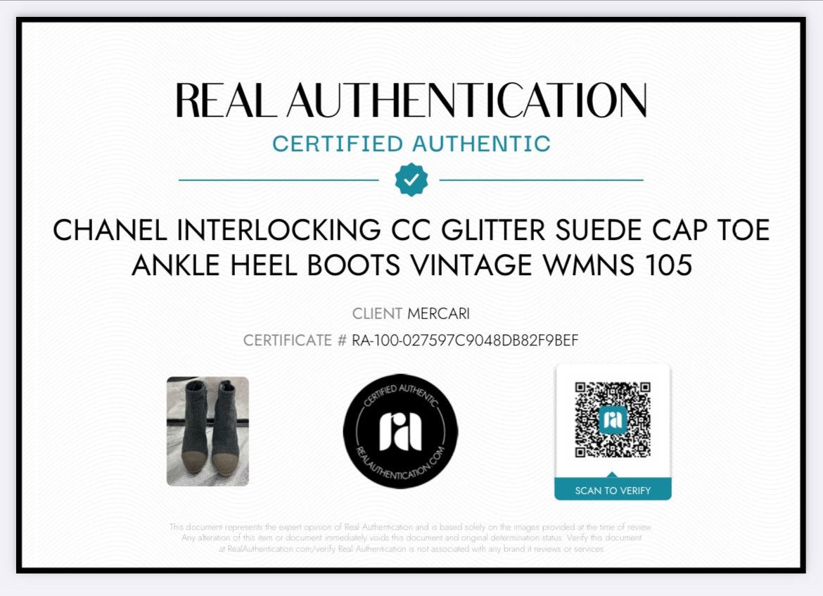 Chanel CHANEL INTERLOCKING CC GLITTER SUEDE CAP TOE ANKLE BOOTS Size US 10.5 / IT 40.5 - 2 Thumbnail