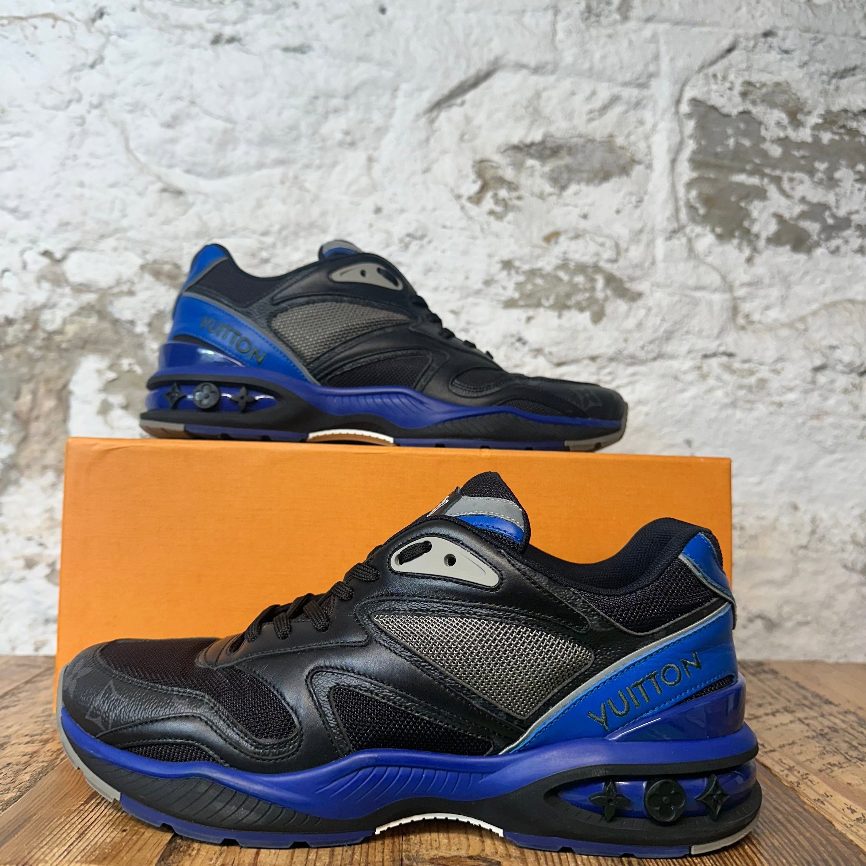 Louis Vuitton Louis Vuitton Blue Black Trail Sneaker Sz 8.5 (7LV) Size US 8.5 / EU 41-42 - 1 Thumbnail