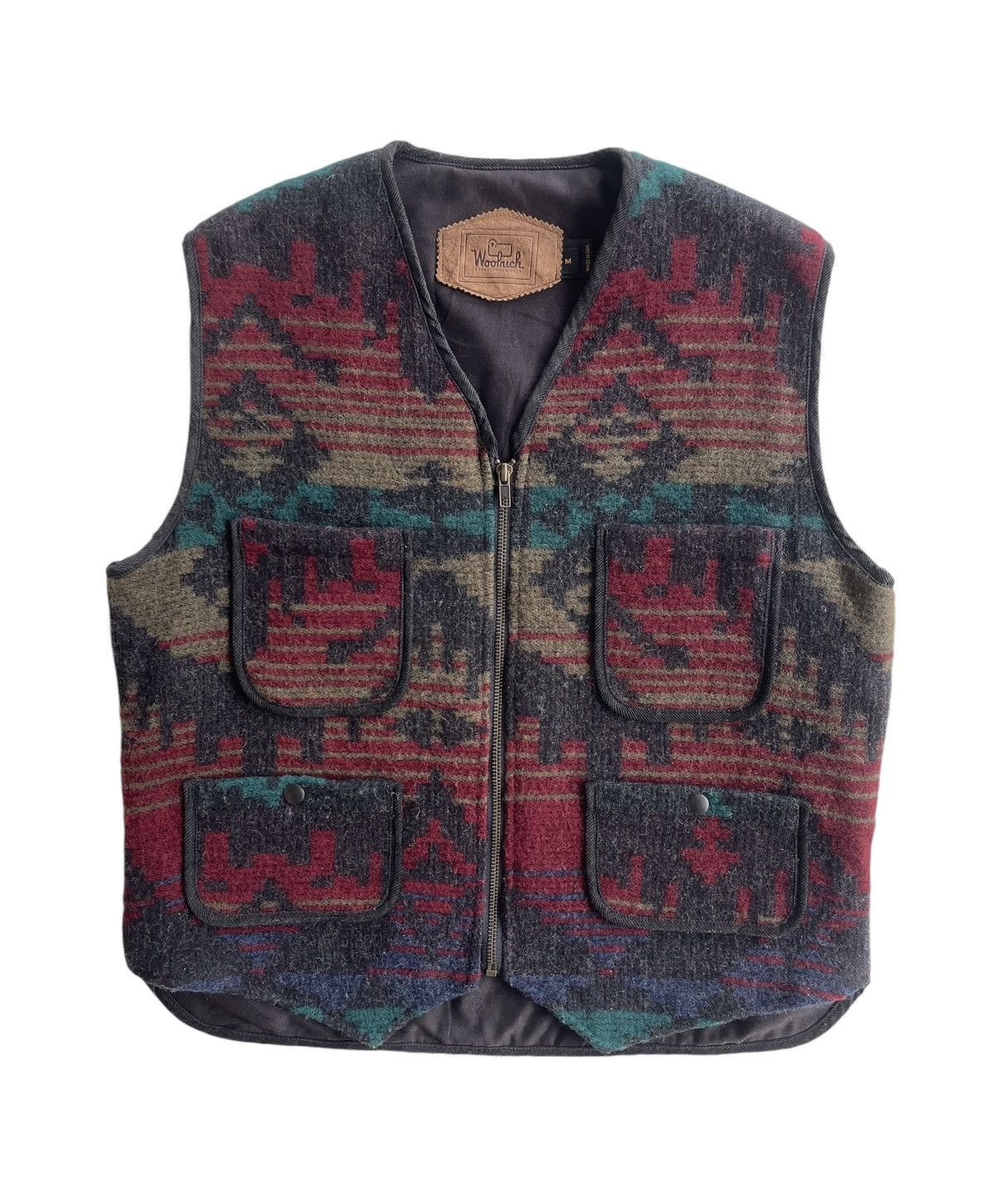 Vintage 90s Woolrich Navajo Native Wool Vest Size US M / EU 48-50 / 2 - 1 Thumbnail