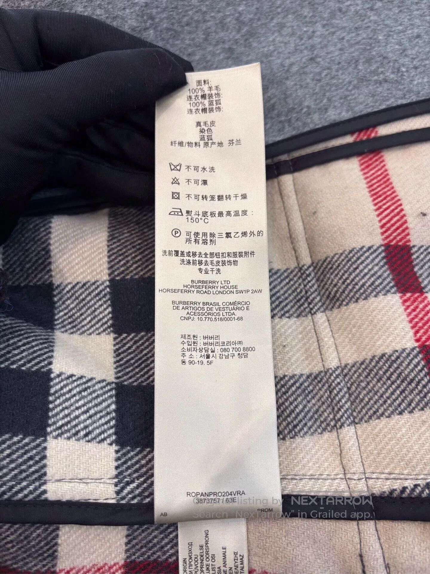 Burberry Burberry Women's Gray Wool Trench Coat. Size XS / US 0-2 / IT 36-38 - 8 Thumbnail