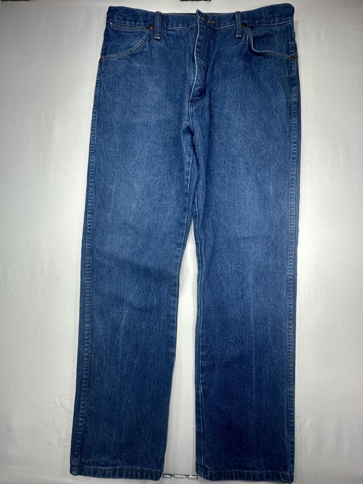 Wrangler Wrangler Straight Leg Denim Jeans Blue Men's 36/32 Size US 36 / EU 52 - 1 Thumbnail