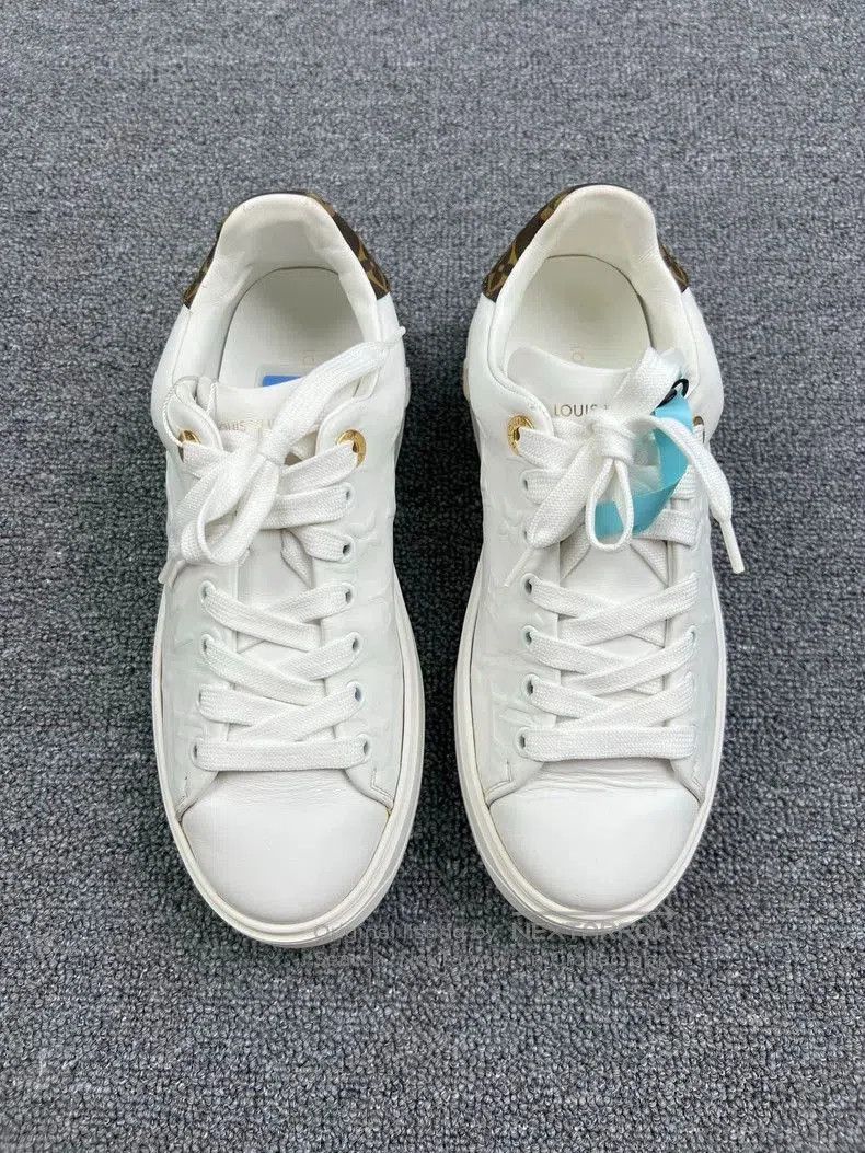 Louis Vuitton Louis Vuitton Embossed Leather Sneakers. Size US 6.5 / EU 39-40 - 3 Thumbnail