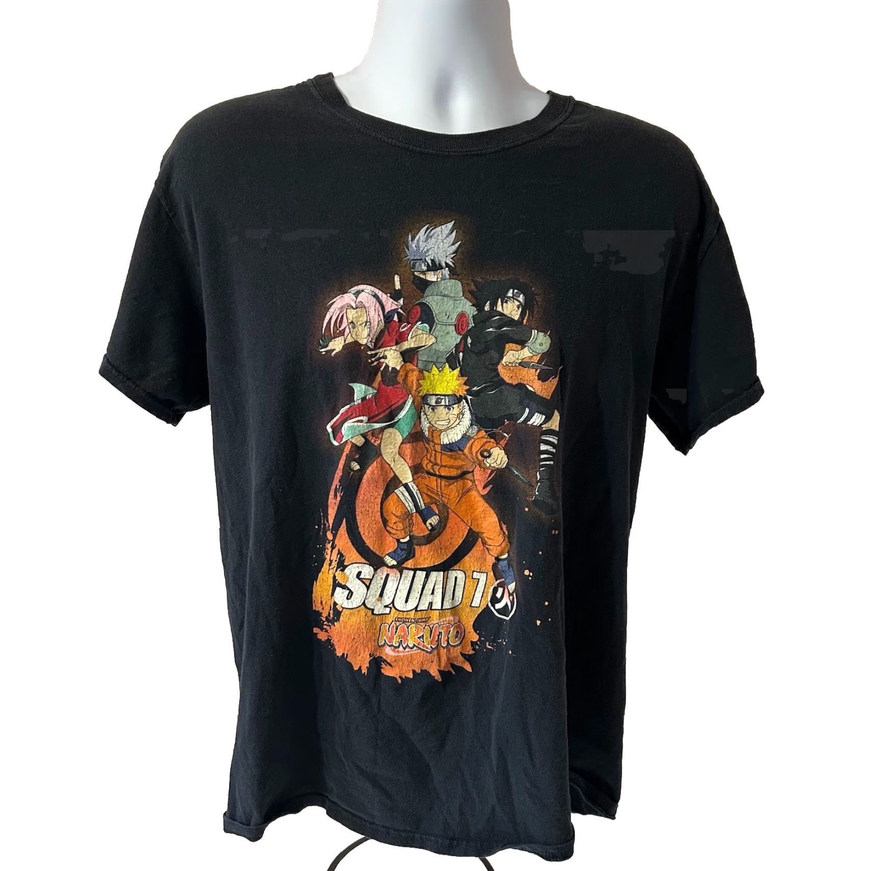 Vintage VINTAGE Naruto Shonen Jump Squad 7 Shirt Mens L Black Viz Logo Graphic Print USA 2002 Anime Shirt Mens Size US L / EU 52-54 / 3 - 2 Thumbnail