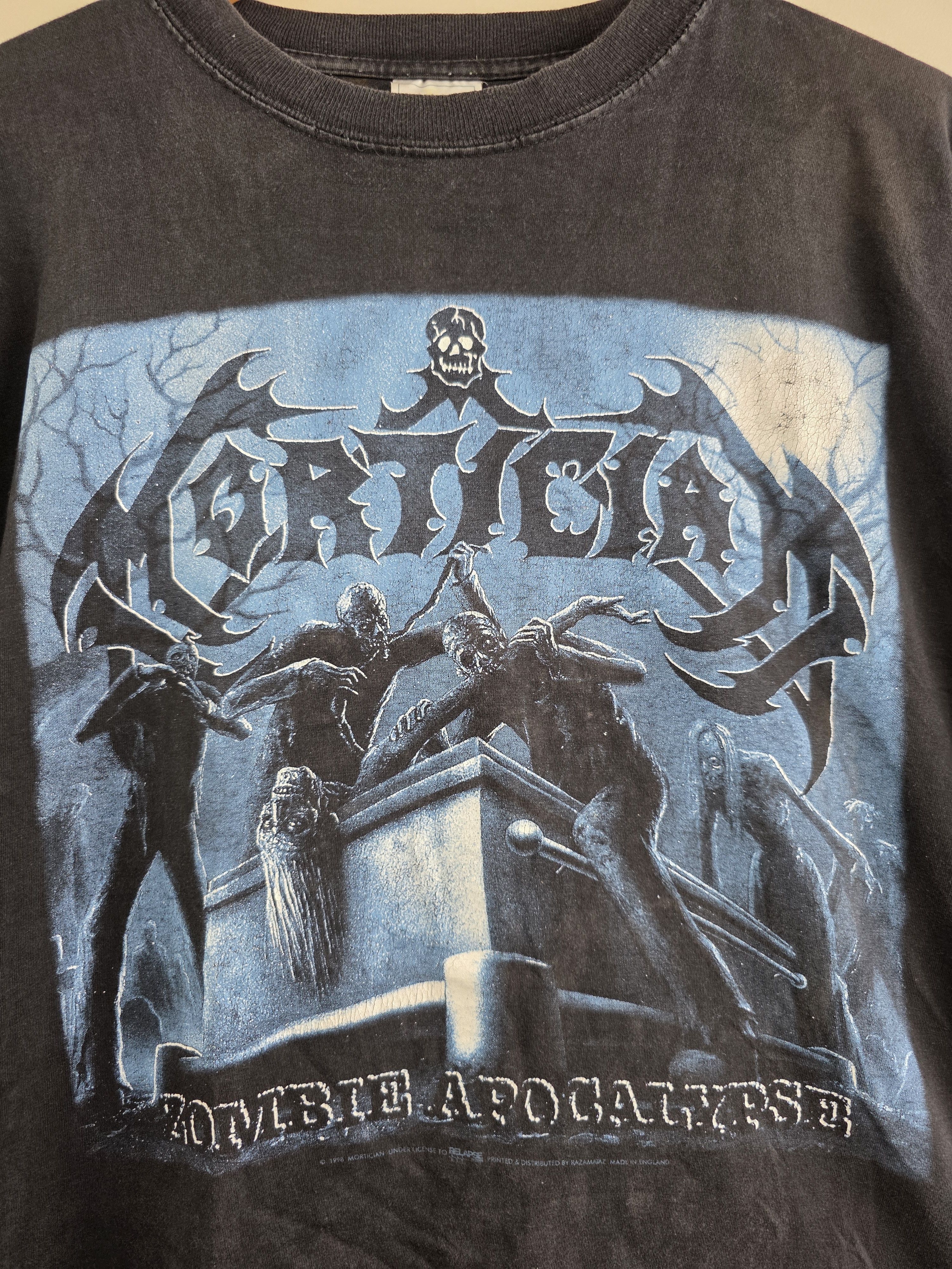 Band Tees 1998 Mortician Zombie Apocalypse 90S Vintage t shirt XL Size US XL / EU 56 / 4 - 3 Thumbnail