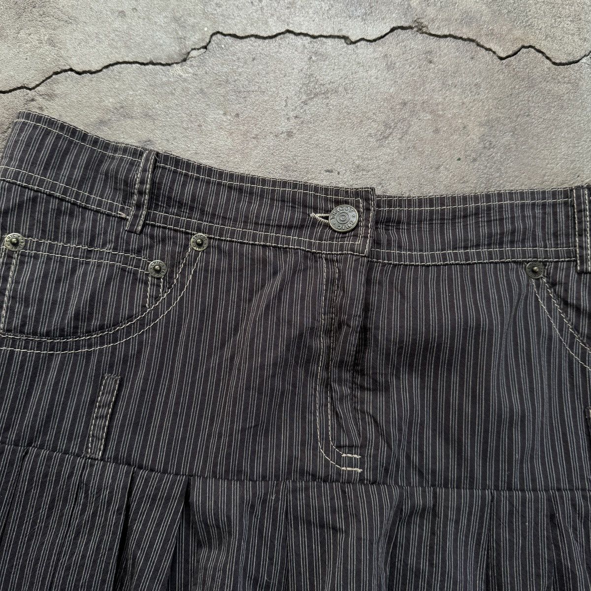 Vintage Tricot Chic Italy Brown Midi Skirt Size 28" / US 6 / IT 42 - 7 Thumbnail