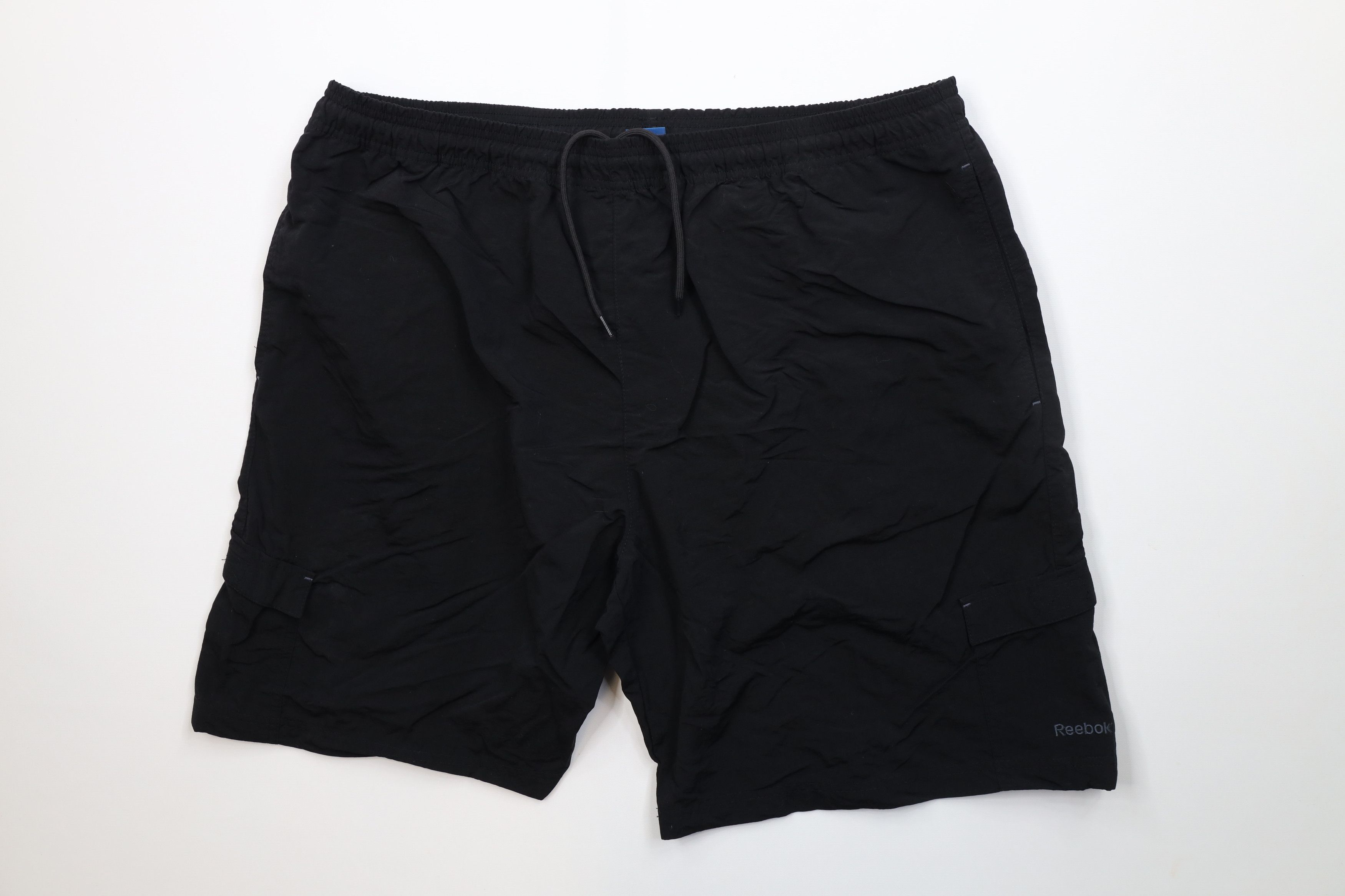 Reebok Vintage Y2K Reebok Windbreaker Cargo Shorts Black Nylon Size US 36 / EU 52 - 1 Thumbnail