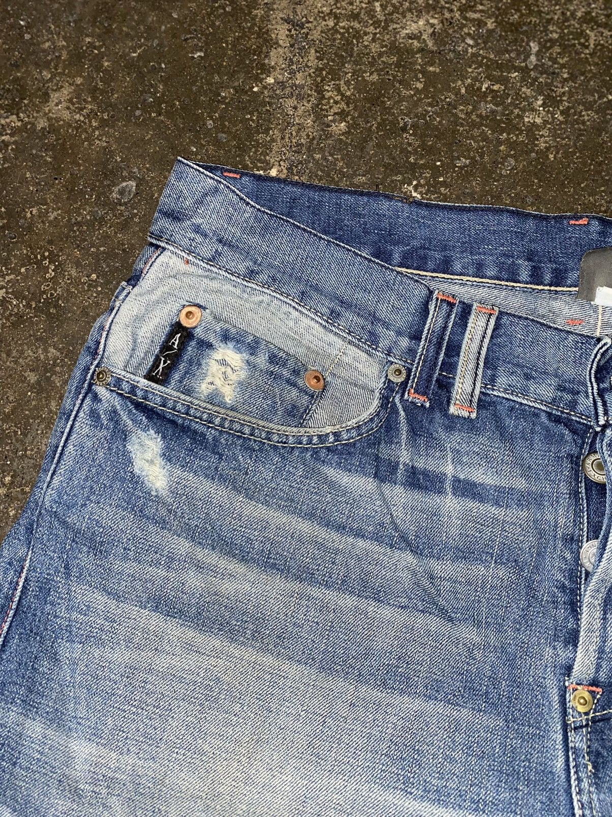 Armani Exchange Armani Exchange Denim Blue Jeans Pants Made USA Distressed Size US 36 / EU 52 - 2 Thumbnail