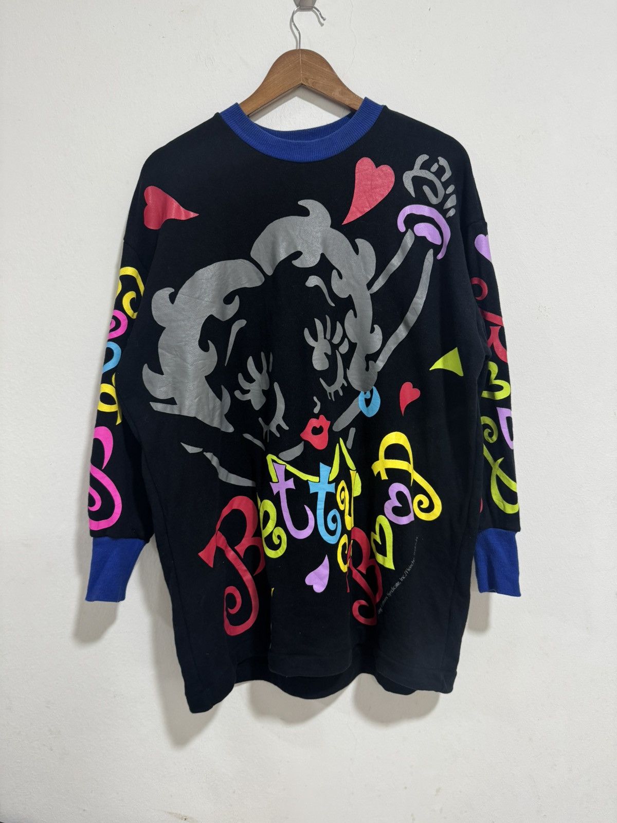 Japanese Brand × Vintage Vintage Betty Boob Big Printed Sweatshirt Size US L / EU 52-54 / 3 - 1 Thumbnail