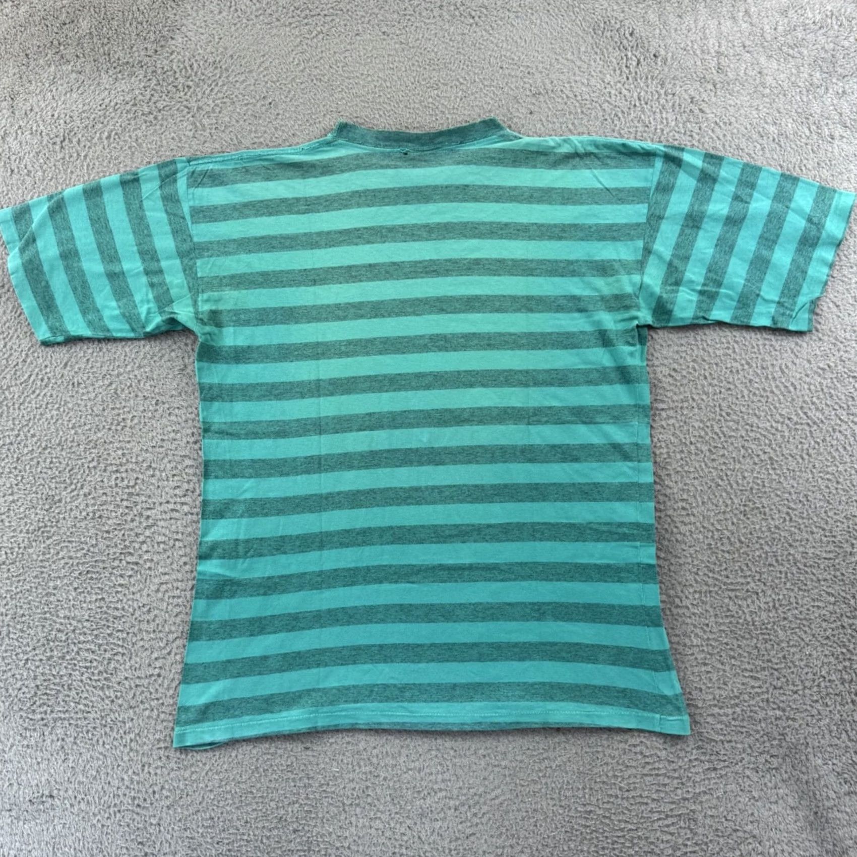 Bugle Boy VINTAGE Bugle Boy Shirt Mens L Teal 80s Surf Skate Striped Short Sleeve USA Shirt Mens Large Teal 80s Surf Skate Striped Short Sleeve USA Size US L / EU 52-54 / 3 - 7 Thumbnail