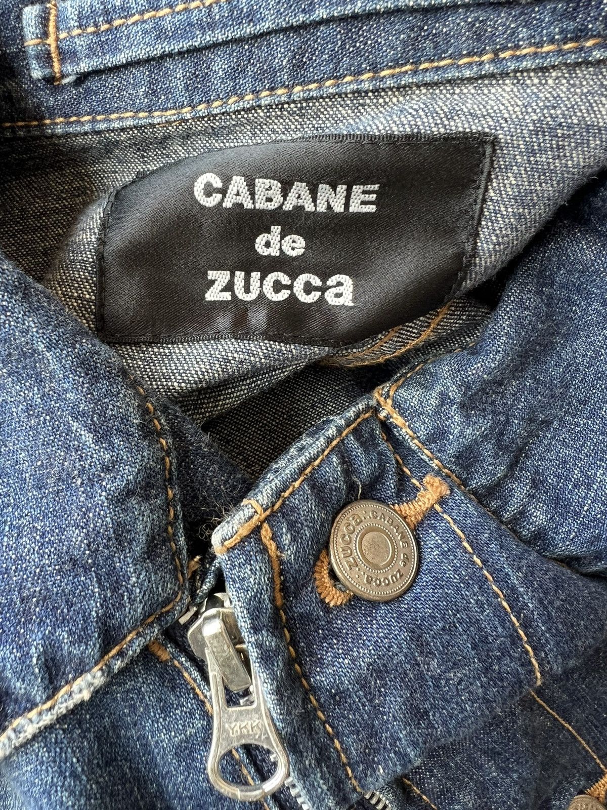 CABANE de ZUCCa Cabane de Zucca Japan Button Zip Denim Trucker Jacket Size US S / EU 44-46 / 1 - 24 Thumbnail