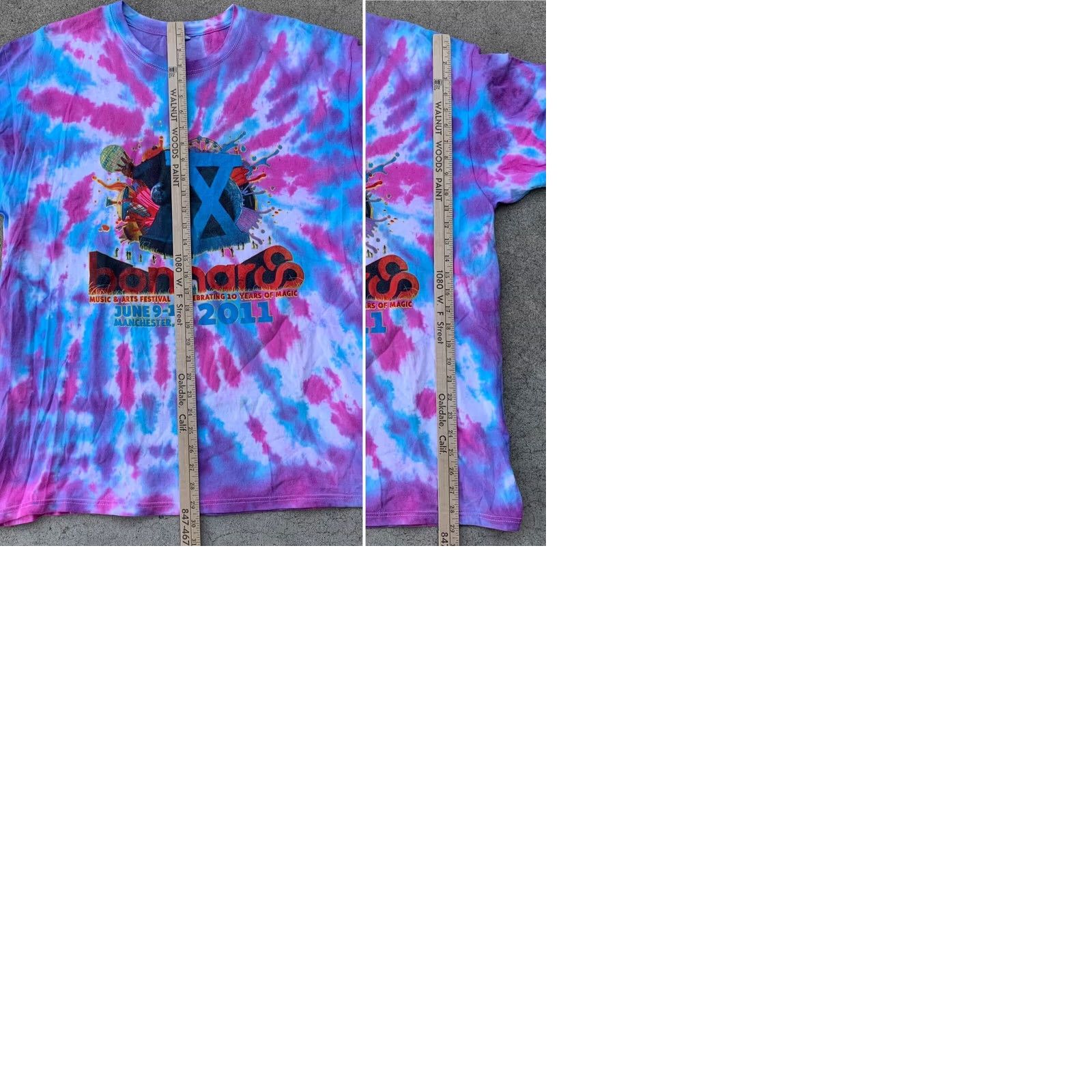 Anvil Bonnaroo Music & Arts Festival T-Shirt 2011 2XL Multicolor Short Sleeve Crew Neck Anvil Gel?? Size US XXL / EU 58 / 5 - 9 Thumbnail