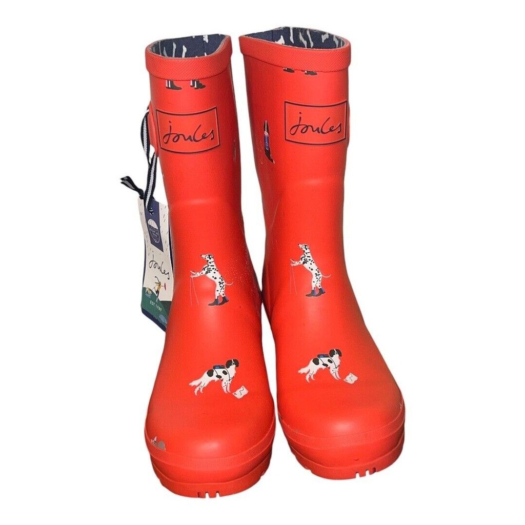 Other Joules rain boots red with dog design size 5 Size US 5 / IT 35 - 2 Thumbnail