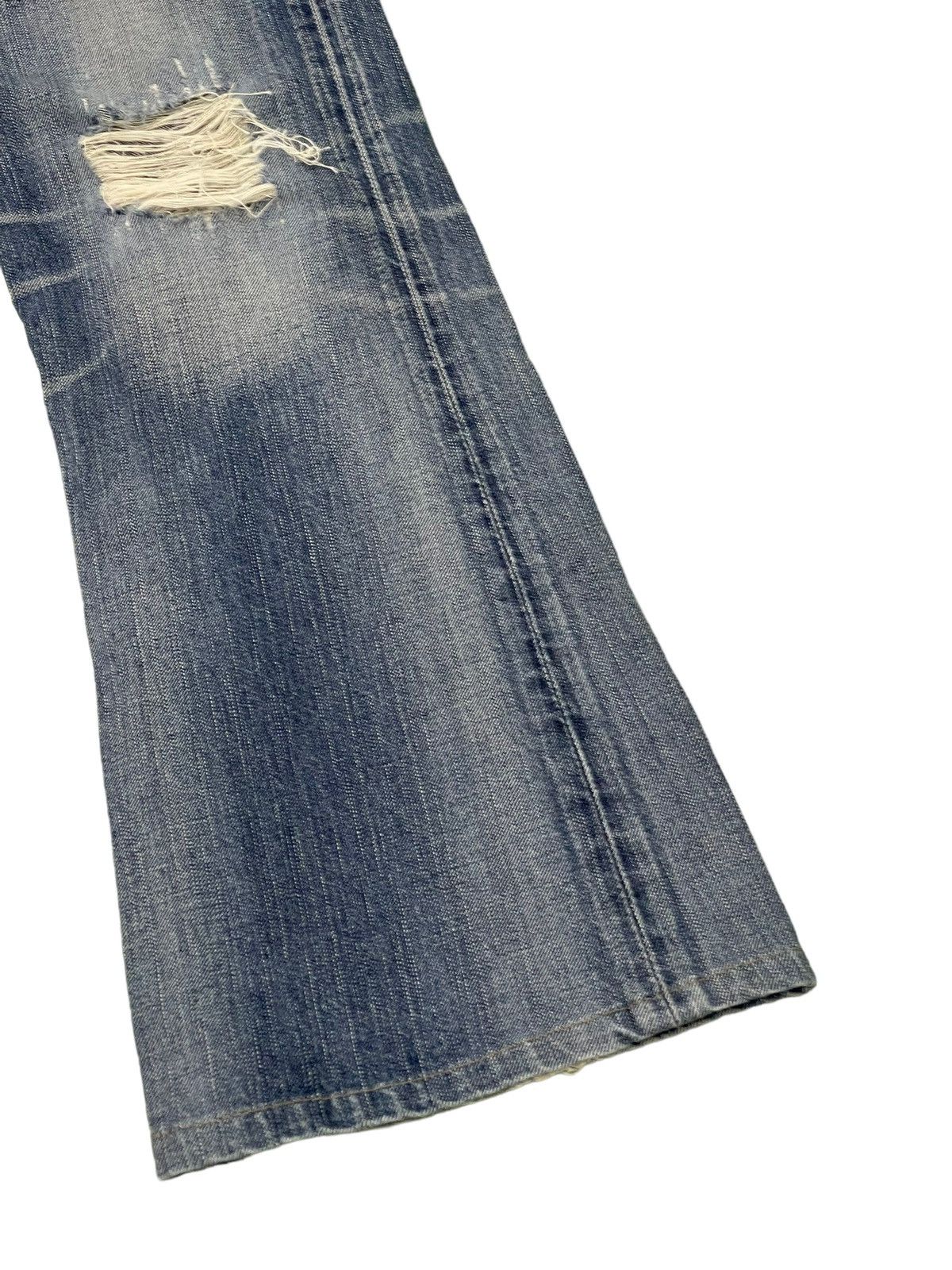 Edwin Flare Jeans Edwin Japan Distress Low Rise Boot Cut 6🟦3 Size US 29 - 4 Thumbnail