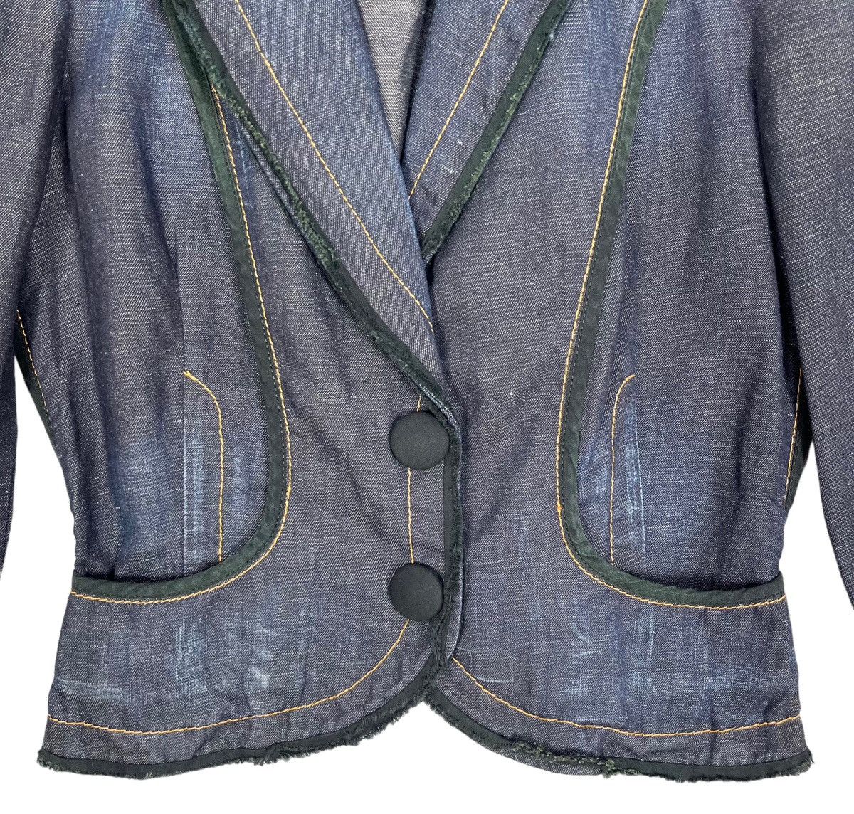 Designer × Moschino Moschino Jeans Denim Distressed Shorts Blazer Jacket Size S / US 4 / IT 40 - 3 Thumbnail