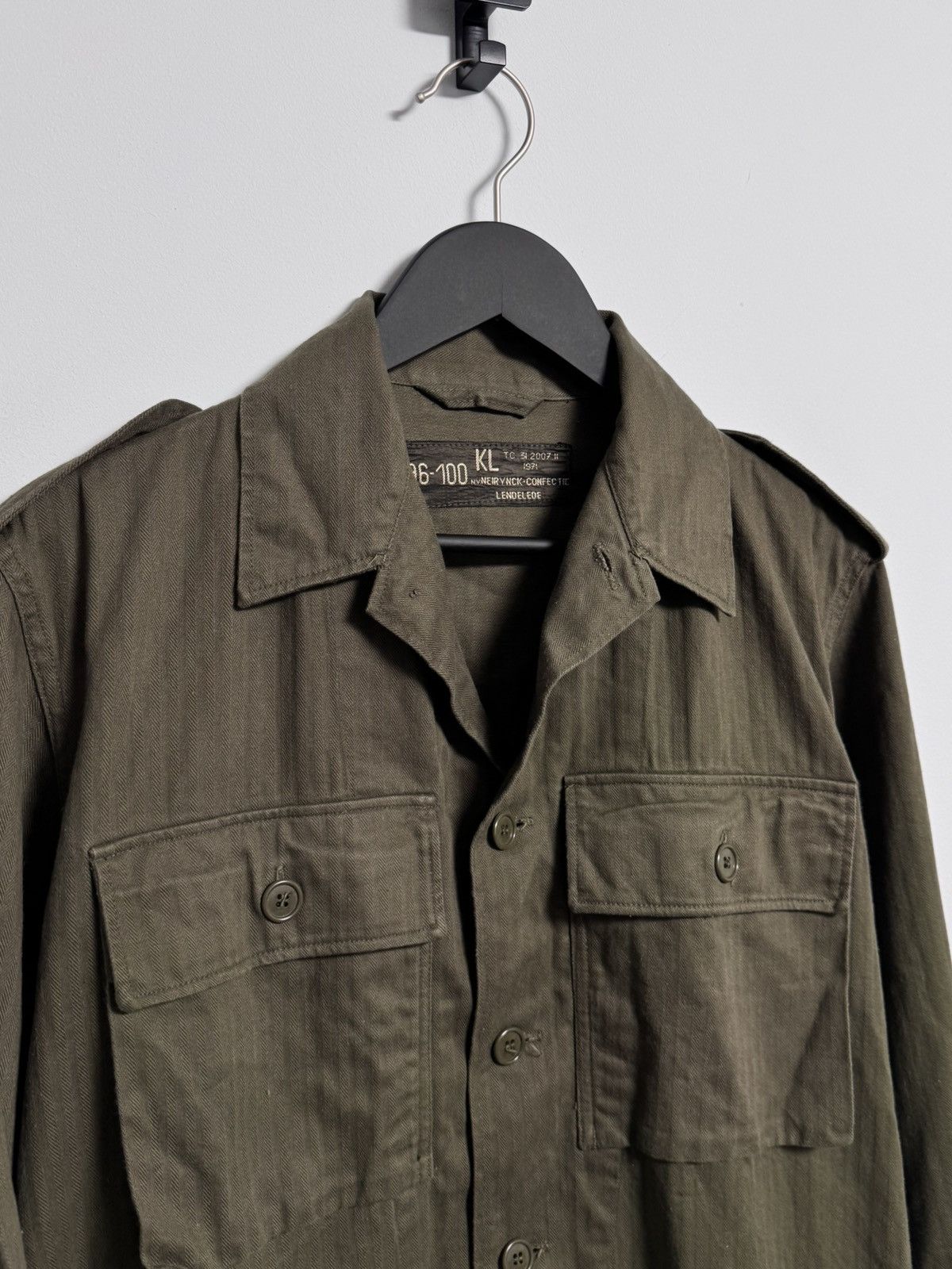 Vintage VINTAGE MILITARY HBT PVBA MONETEX LENDELEDE 96-100 Size US XL / EU 56 / 4 - 7 Thumbnail
