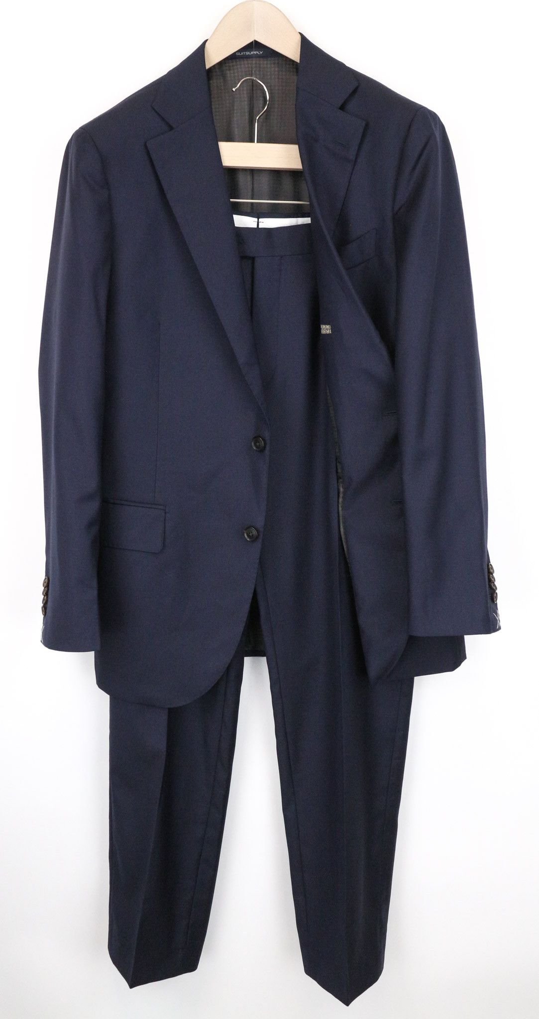 Suitsupply LA SPALLA UK44R Blue Wool 2 Piece Suit 75084 Size 44R - 1 Thumbnail