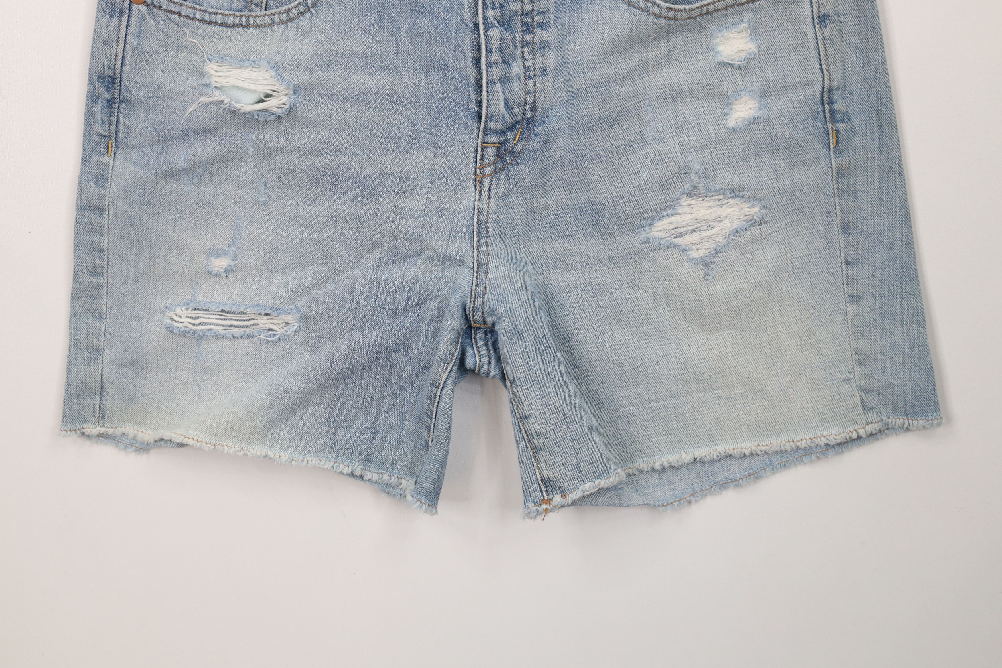 Madewell Madewell Button Fly Denim Jean Shorts Blue Cotton Size 29" - 4 Thumbnail
