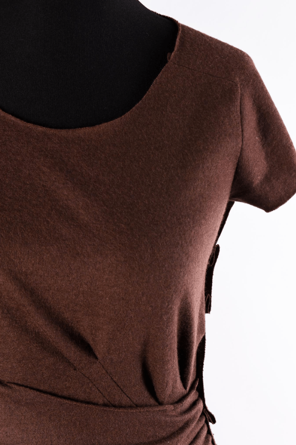 Alexander McQueen Women's Alexander McQueen Brown Cotton Dress Size M Size M / US 6-8 / IT 42-44 - 2 Thumbnail