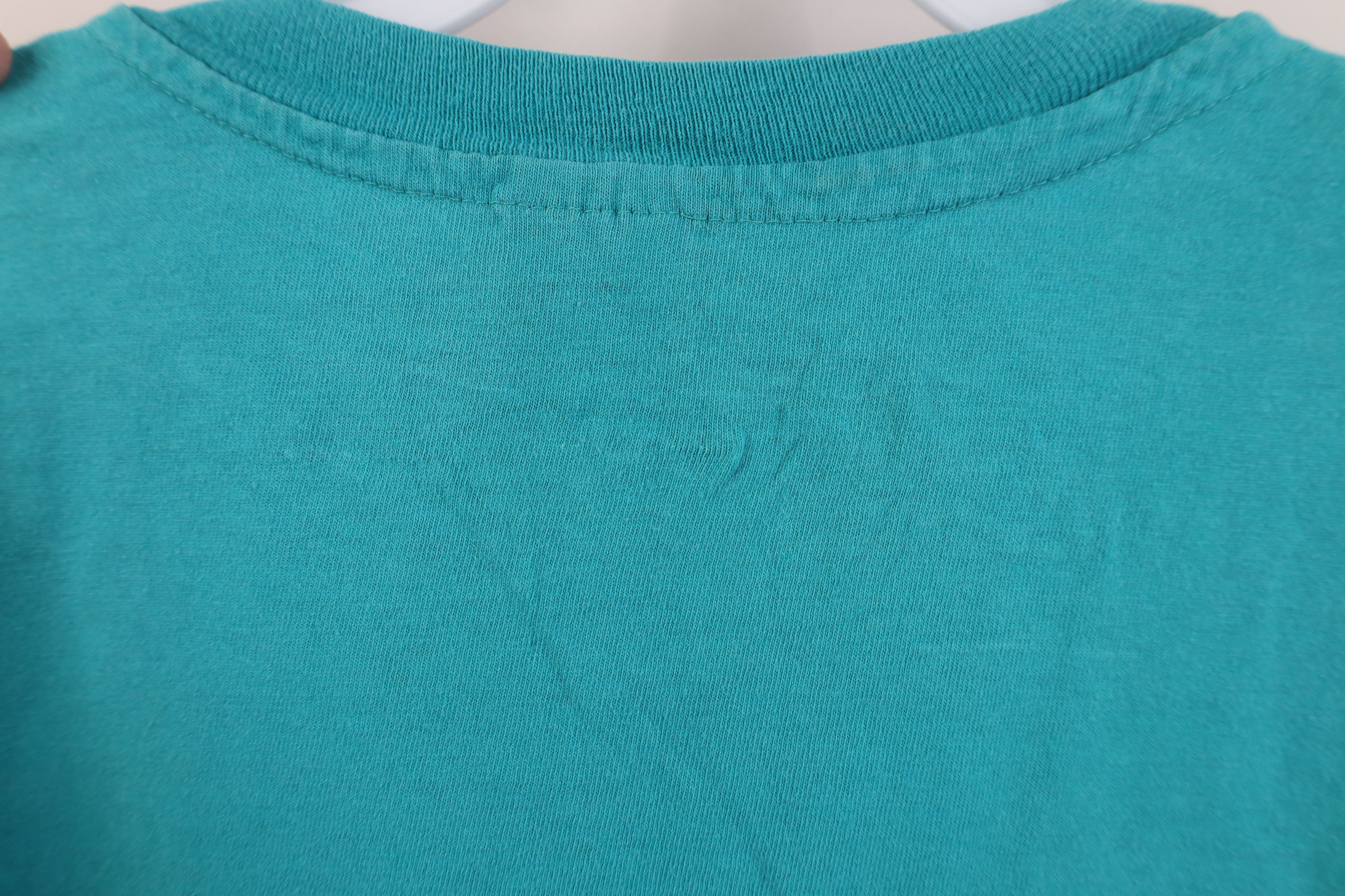 Vintage Vintage 90s Streetwear Short Sleeve T-Shirt Teal Cotton USA Size US XL / EU 56 / 4 - 11 Thumbnail