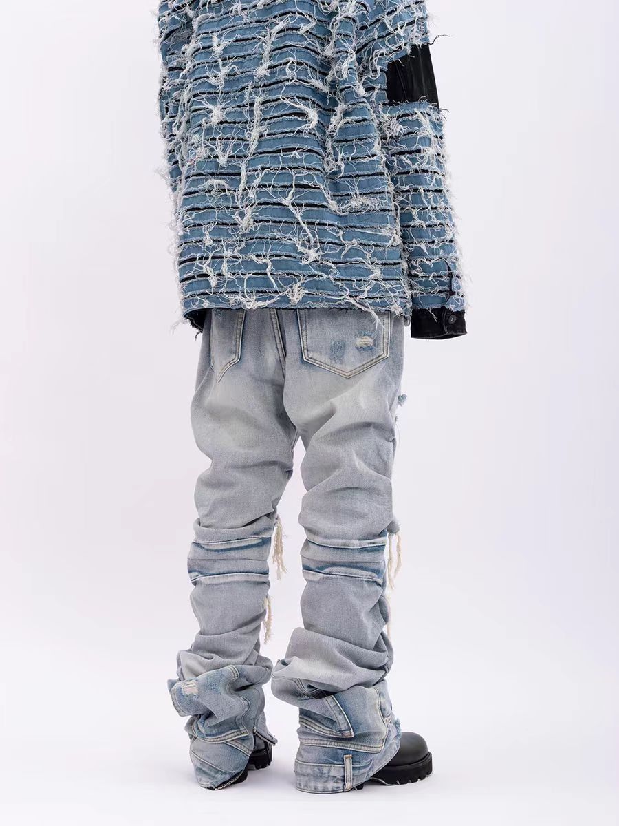 Vintage Heavyweight vintage vandalism fringe hip hop y2k jeans Size US 32 / EU 48 - 1 Thumbnail
