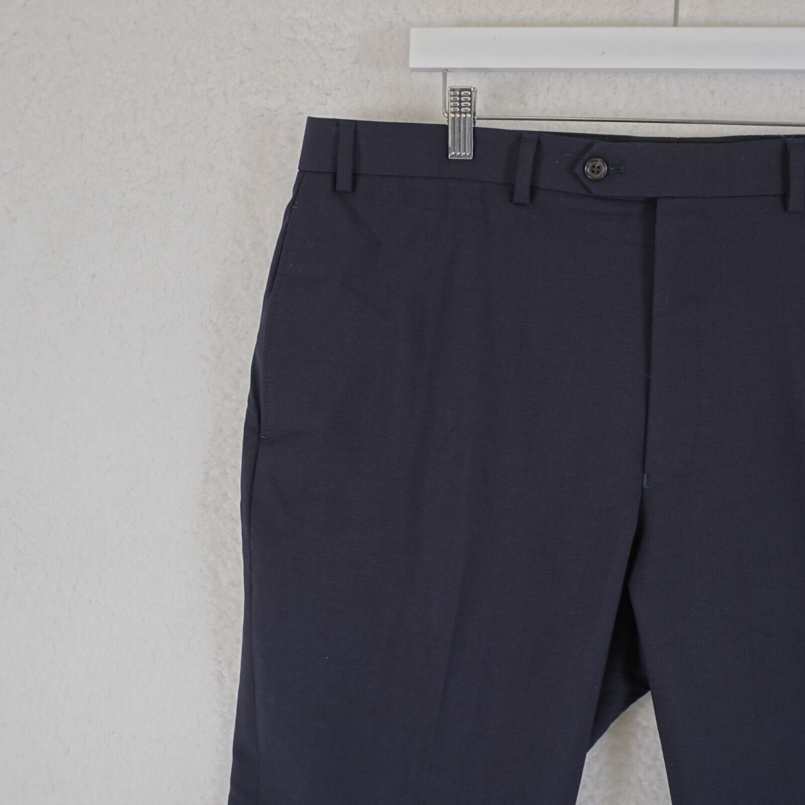 Lauren Ralph Lauren Lauren Ralph Lauren Wool Blue Flat Front Mid Rise Dress Pant Size 40R - 2 Thumbnail