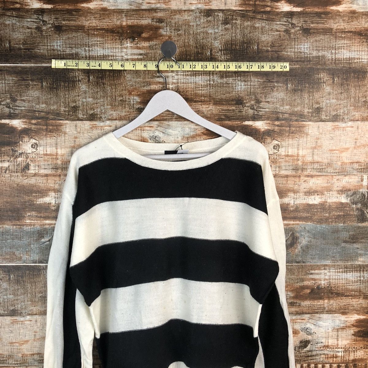 Homespun Knitwear × LOWRYS FARM A Part Of Lowyrs White Black stripe Knitwear #A1795 Size US M / EU 48-50 / 2 - 2 Thumbnail