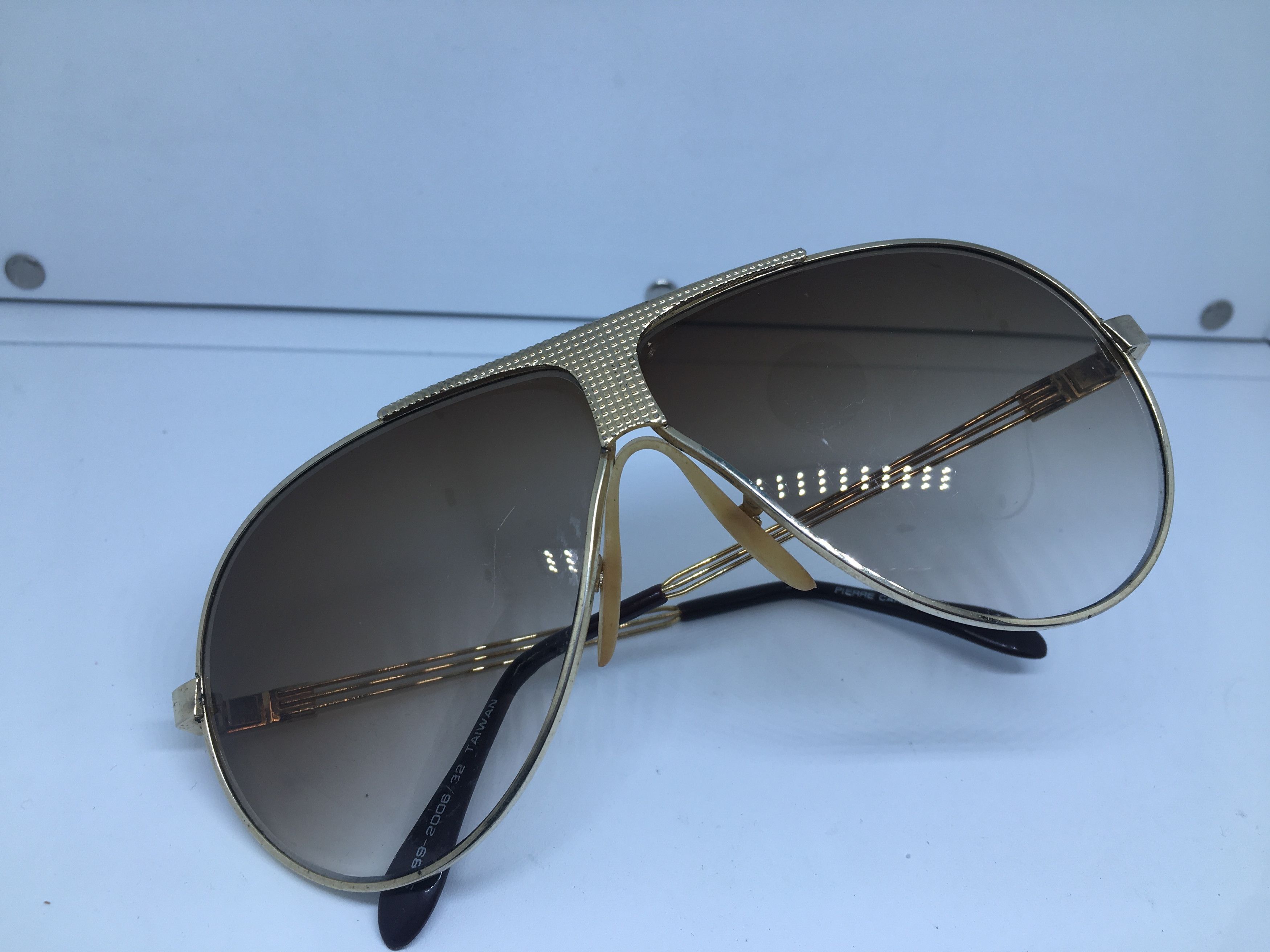 Pierre Cardin Vintage Pierre Cardin Gold Aviator Sunglasses Frame Pilot Size ONE SIZE - 7 Thumbnail