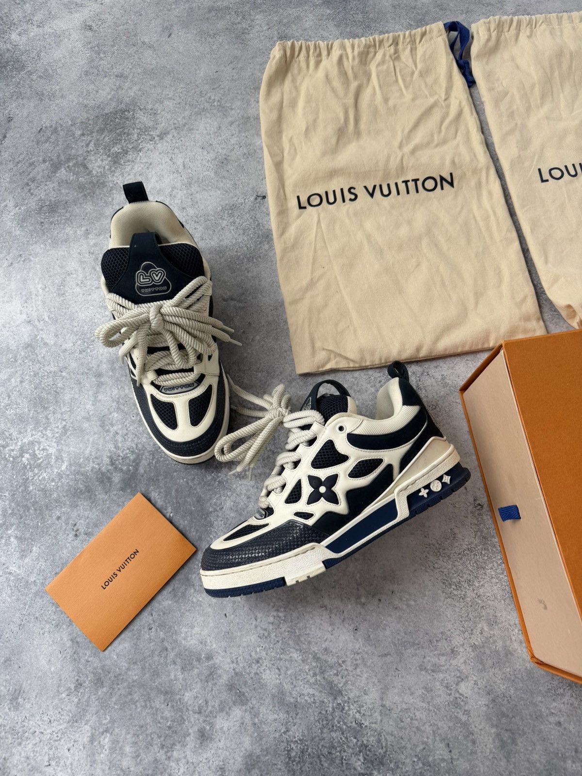 Louis Vuitton Louis Vuitton marine blue skate trainers Size US 7 / EU 40 - 2 Thumbnail