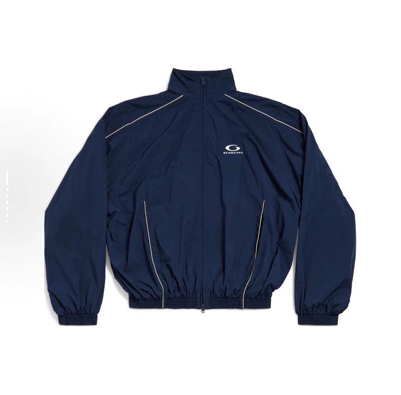Balenciaga Balenciaga Navy Blue Jacket XXS Size US XXS / EU 40 - 1 Thumbnail