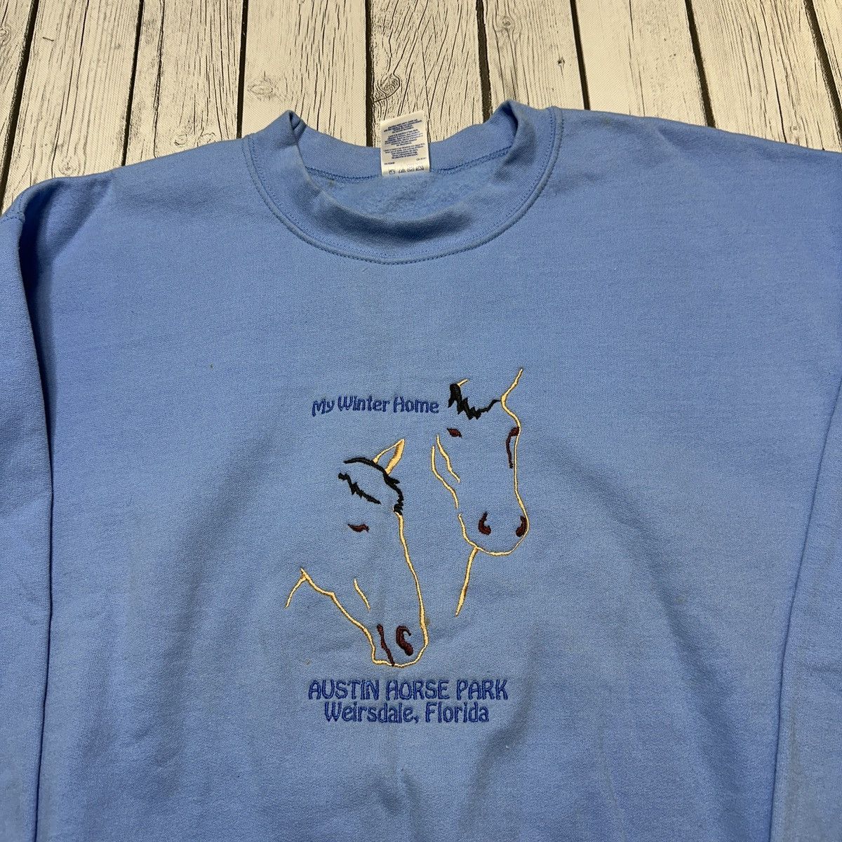 Gildan × Vintage Vintage Austin Horse Park sweatshirt Size US L / EU 52-54 / 3 - 3 Thumbnail