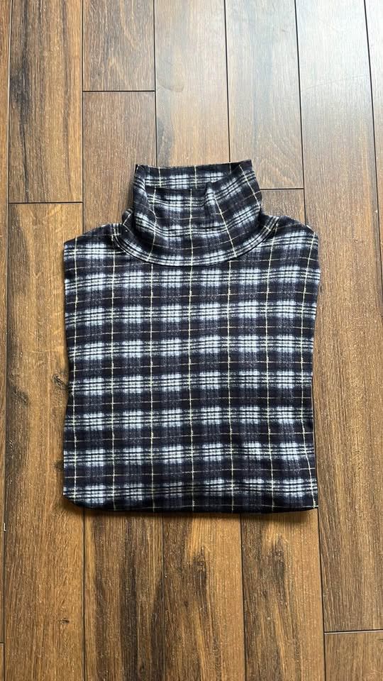 Vince VINCE Plaid Printed Long Sleeve Turtleneck Shirt Size M / US 6-8 / IT 42-44 - 7 Thumbnail